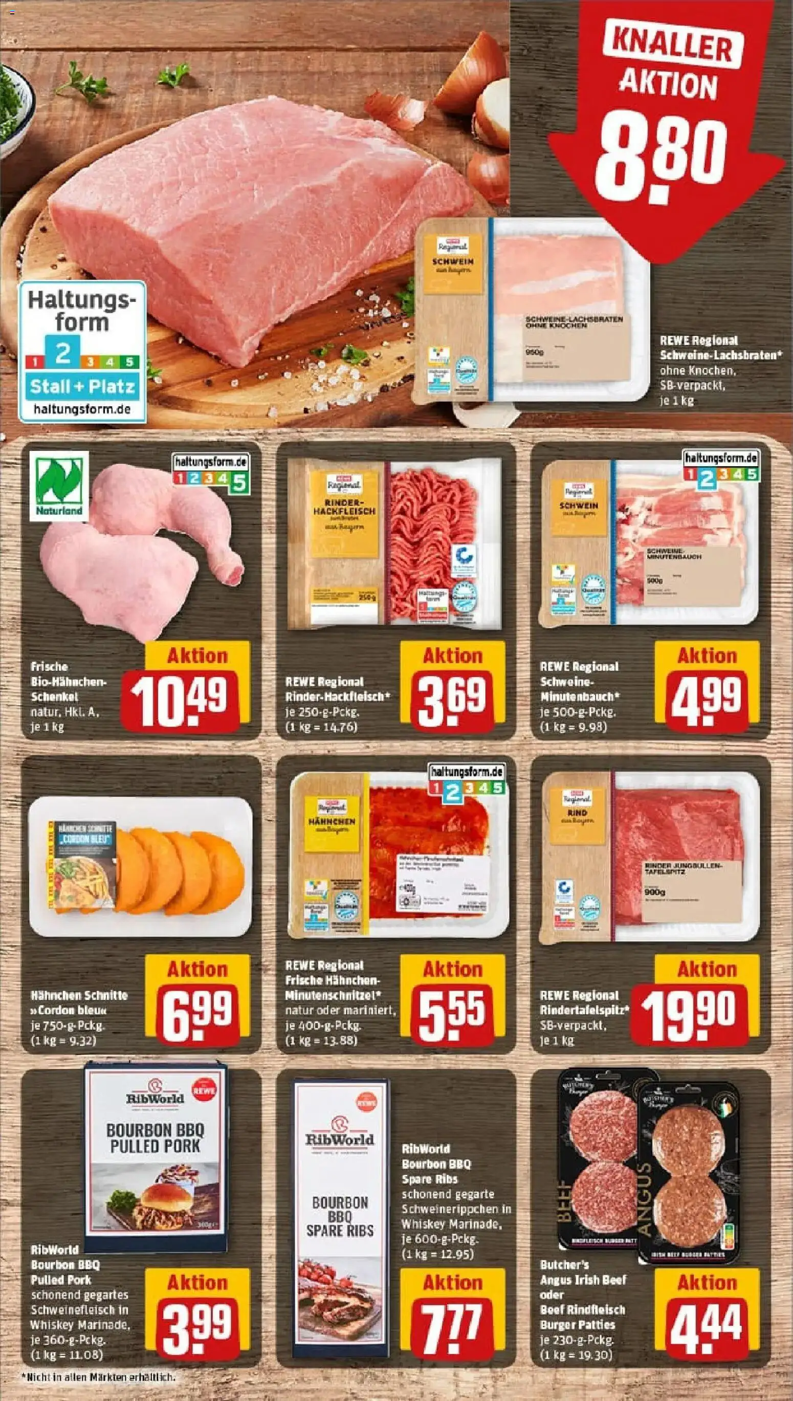 Rewe prospekt München / Milbertshofen Am Hart	 – gültig ab 19.01.2026 | Seite: 10 | Produkte: Hahnchen, Bourbon, Whiskey, Hackfleisch