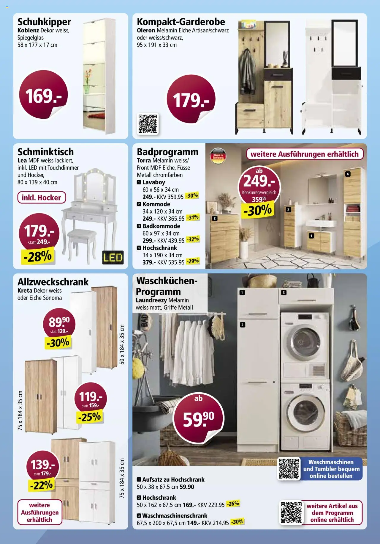 Otto's Aktionen Online – gültig ab 11.10.2025 | Seite: 32 | Produkte: Hocker, Kommode, Hochschrank, Schminktisch