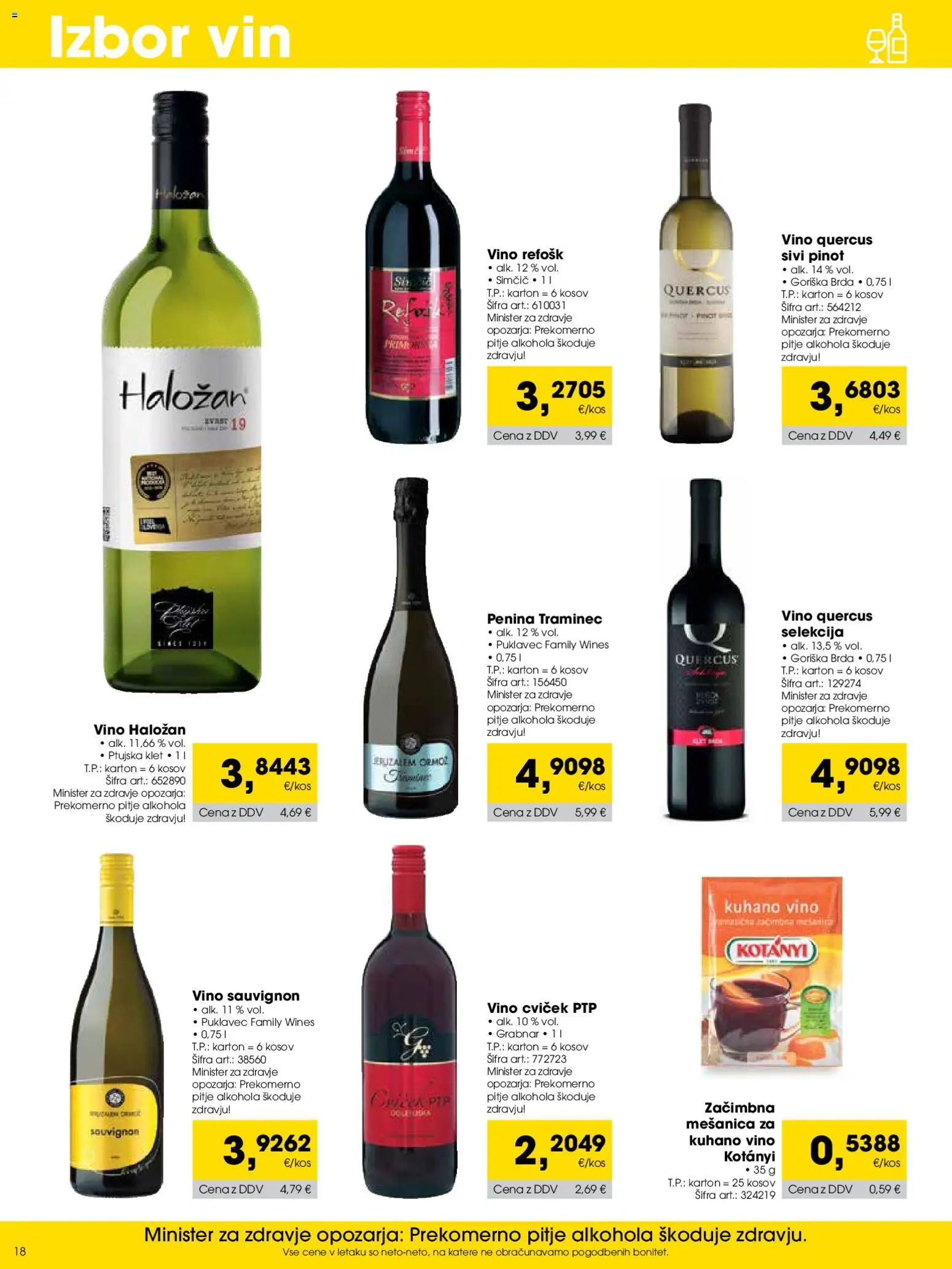 Novi Tuš katalog ponudbe – veljaven od 01.12.2025 | Stran: 18