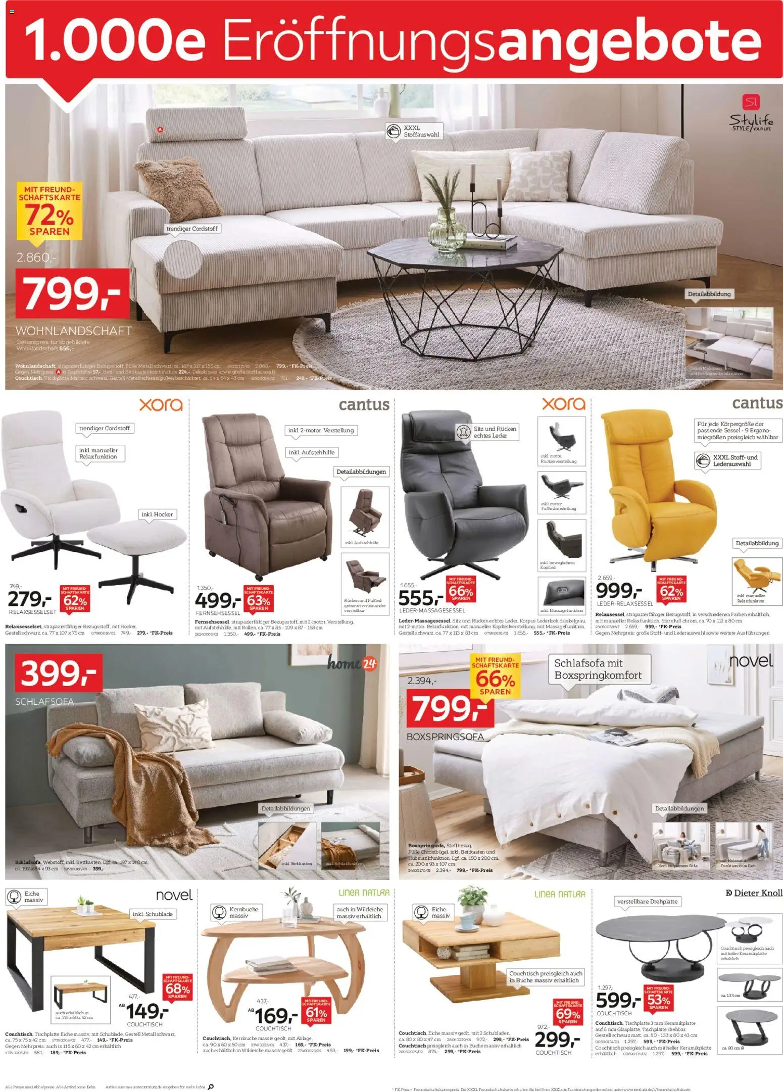 XXXL Lutz Neueröffnungsangebote – gültig ab 01.03.2026 | Seite: 4 | Produkte: Wohnlandschaft, Hocker, Relaxsessel, Couchtisch