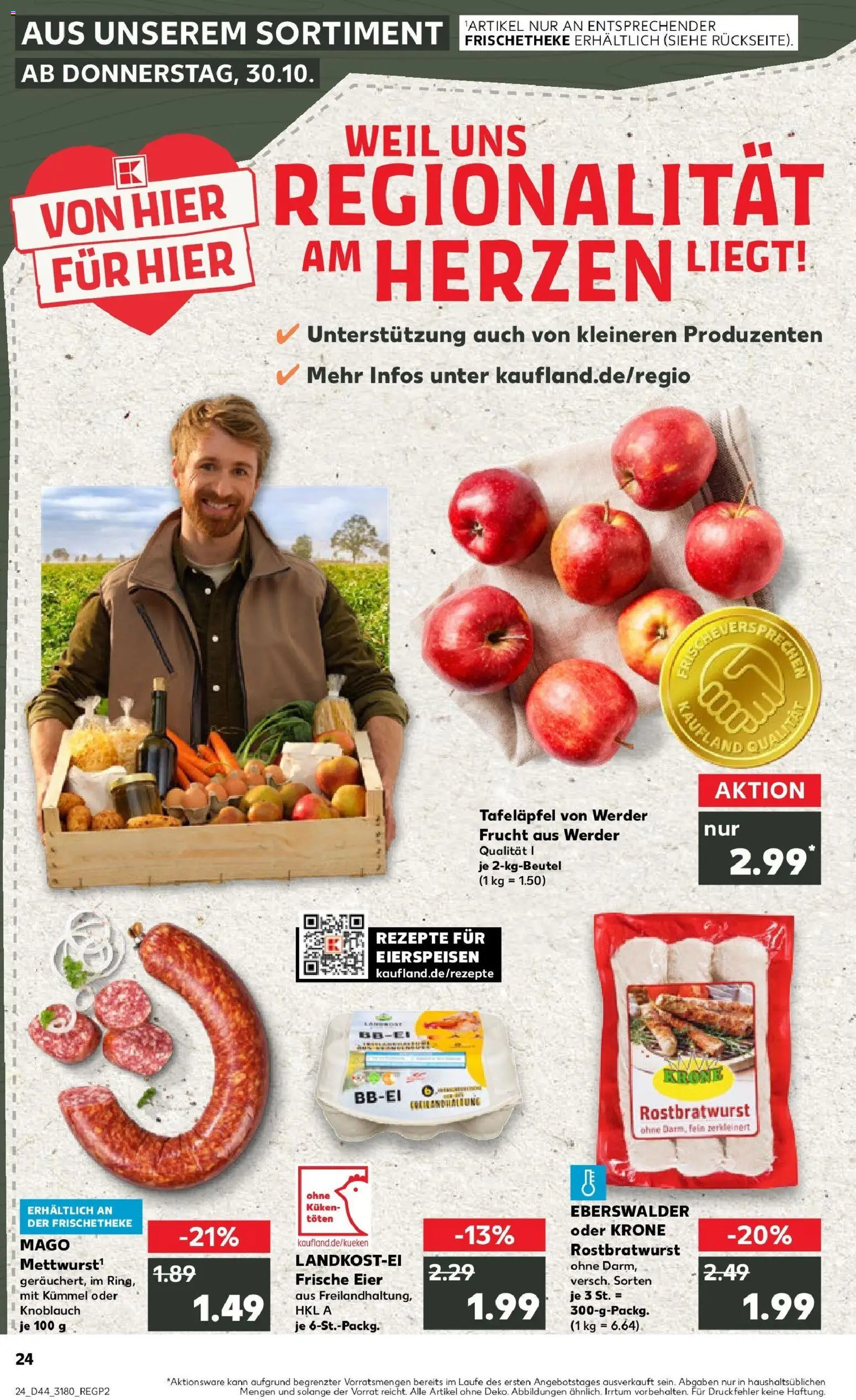 Kaufland prospekt Dallgow-Döberitz	 – gültig ab 30.10.2025 | Seite: 24 | Produkte: Eier, Knoblauch
