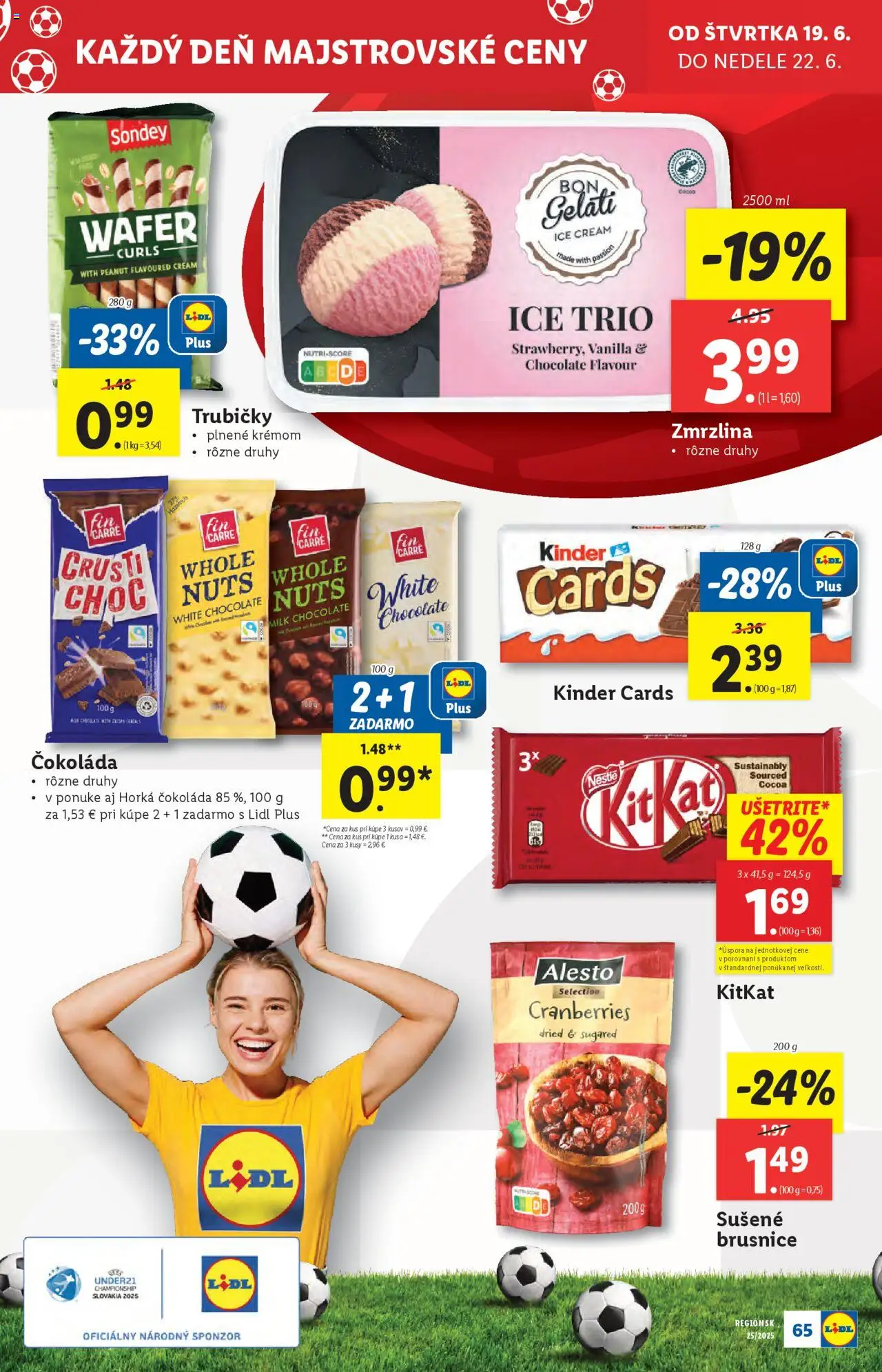 Lidl leták │ platný od 16.06.2025 | Strana: 87 | Produkty: Kinder, Zmrzlina, Čokoláda