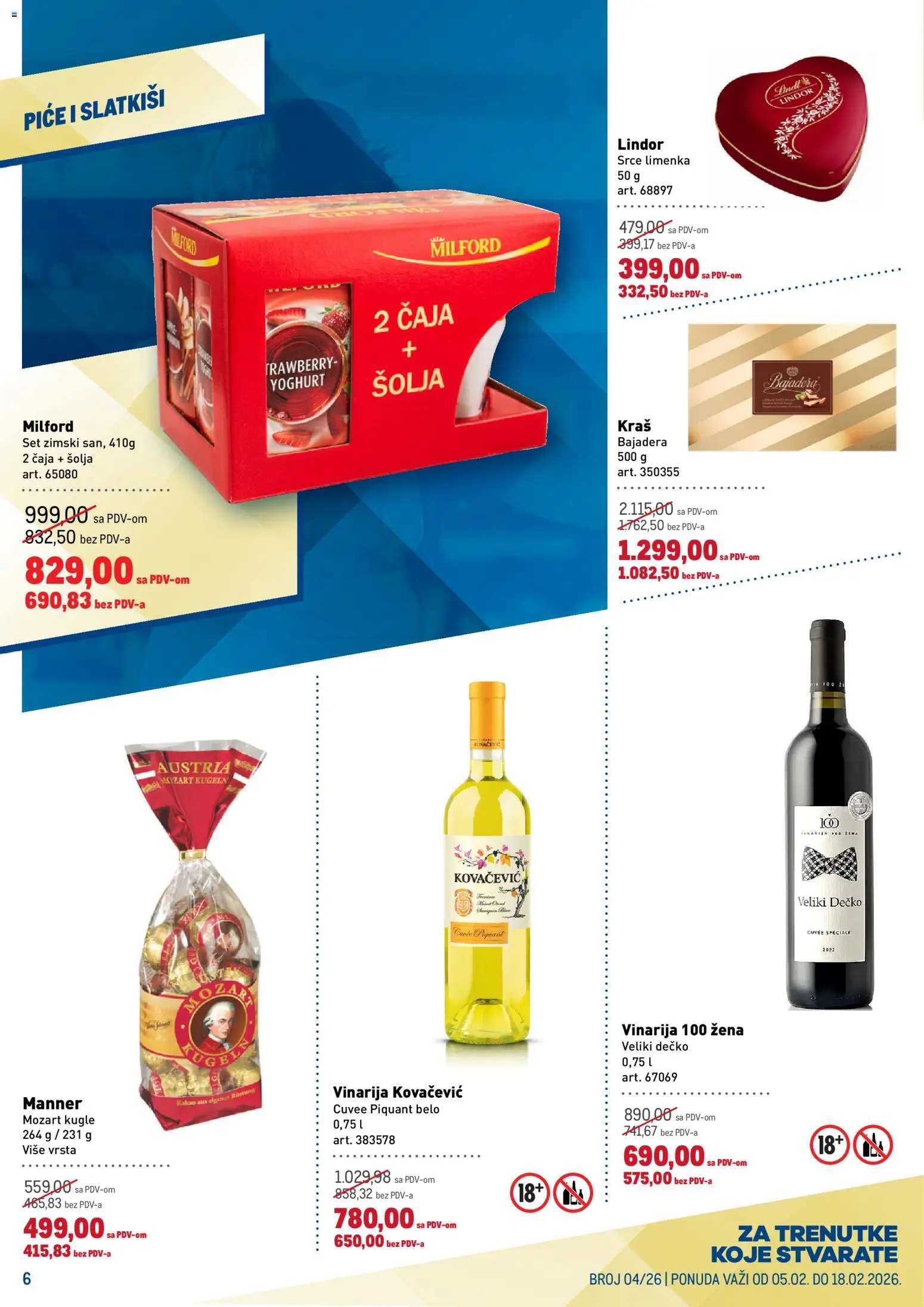 Metro katalog - važi od 05.02.2026 | Strana: 6 | Proizvode: Mozart kugle, Šolja