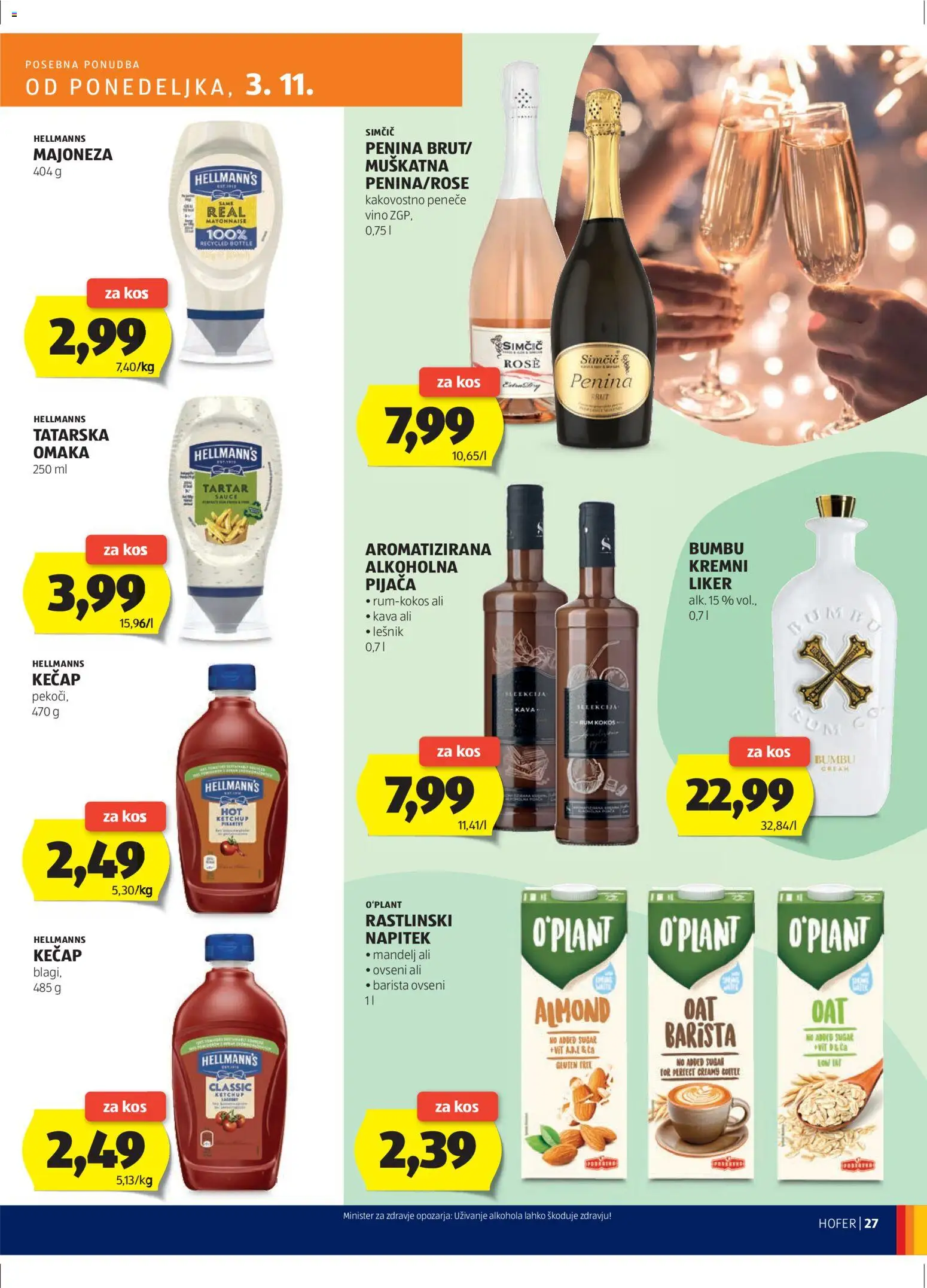 Hofer SI katalog | vrijedi od 30.10.2025 | Stranica: 27 | Proizvodi: Vino, Kečap, Majoneza, Liker