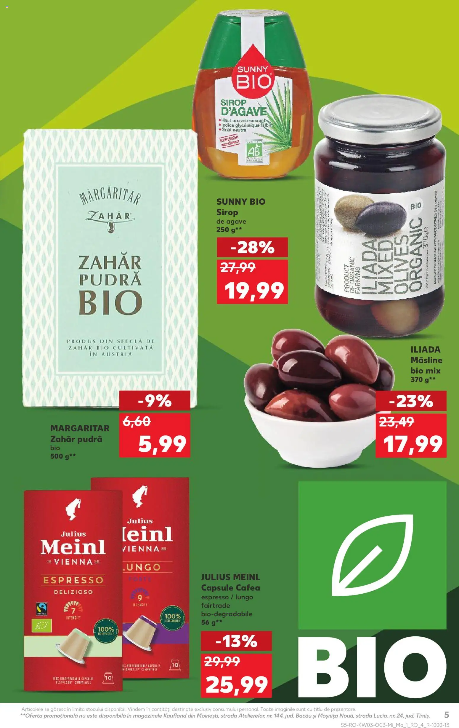Noul catalog Kaufland – valabil de la 14.01.2026 | Pagină: 5 | Produse: Şerit ödül, Măsline, Zahăr, Sfeclă