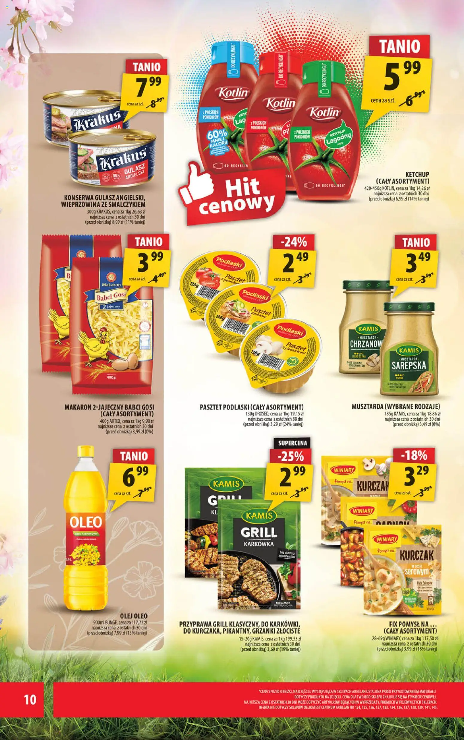 Arhelan gazetka od 24.04.2026 | Strona: 10 | Produkty: Grill, Delikatesy, Musztarda, Wieprzowina
