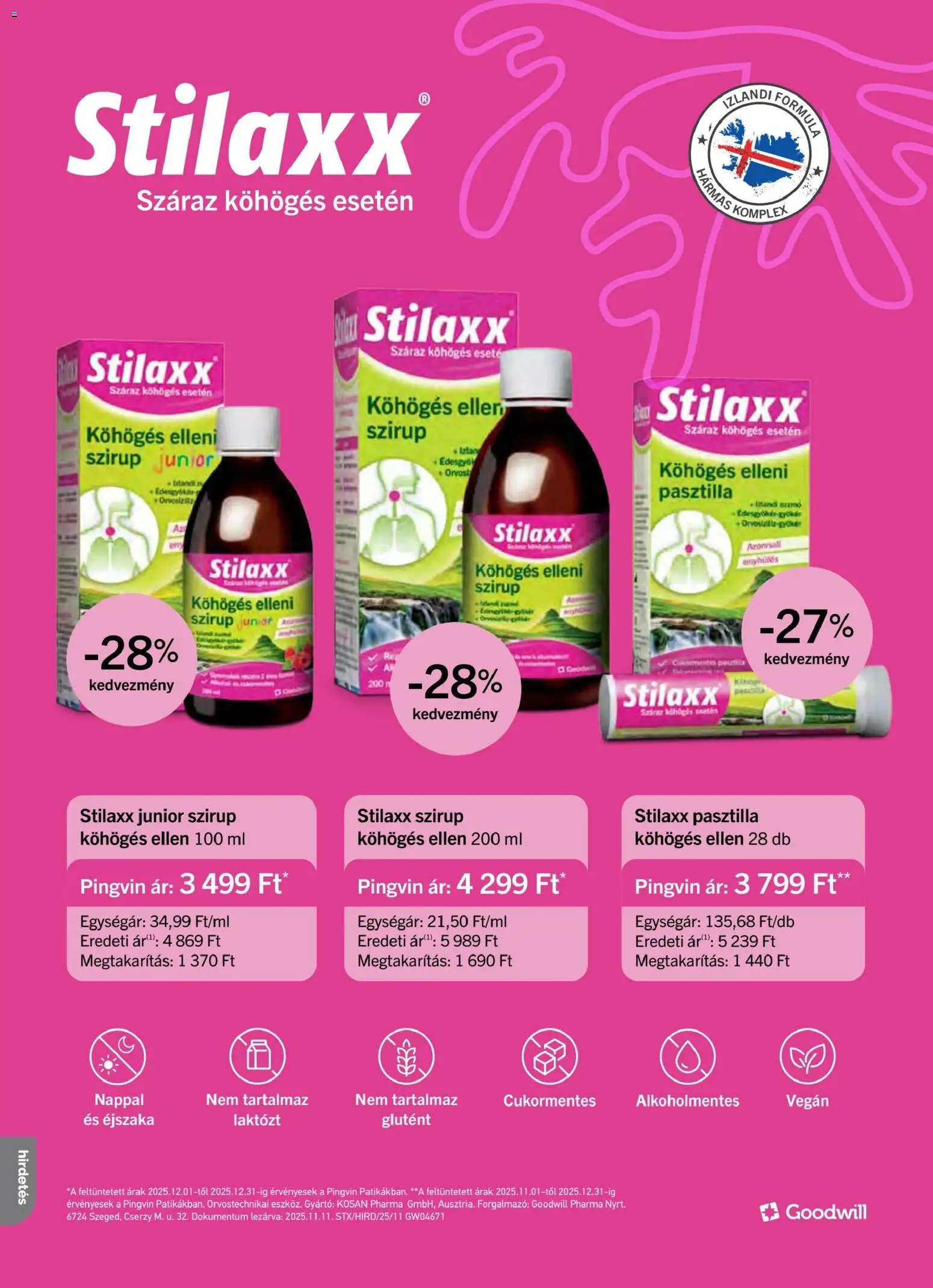 Pingvin Patika akciós ujság - amely érvényes a következő dátumtól: 01.12.2025 | Oldal: 14 | Termékek: Vegán