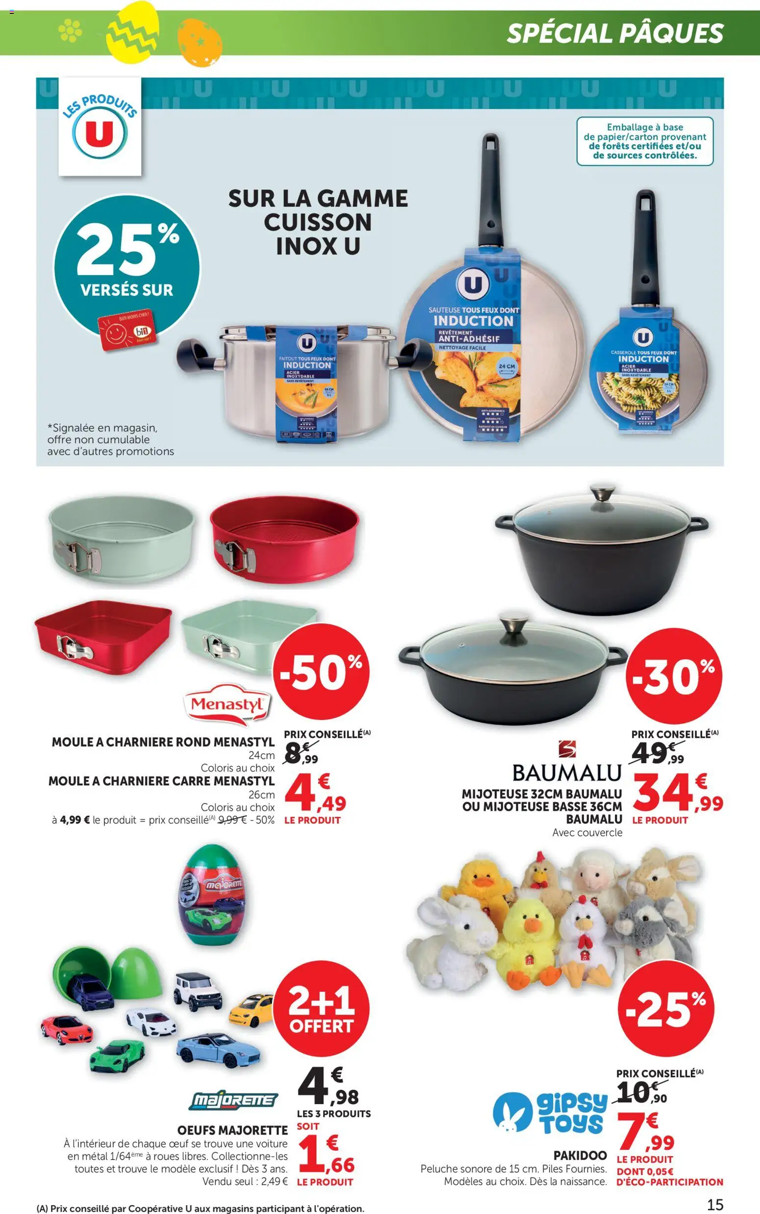 {H1} | Page: 15 | Produits: Base, Peluche, Charnière, Casserole