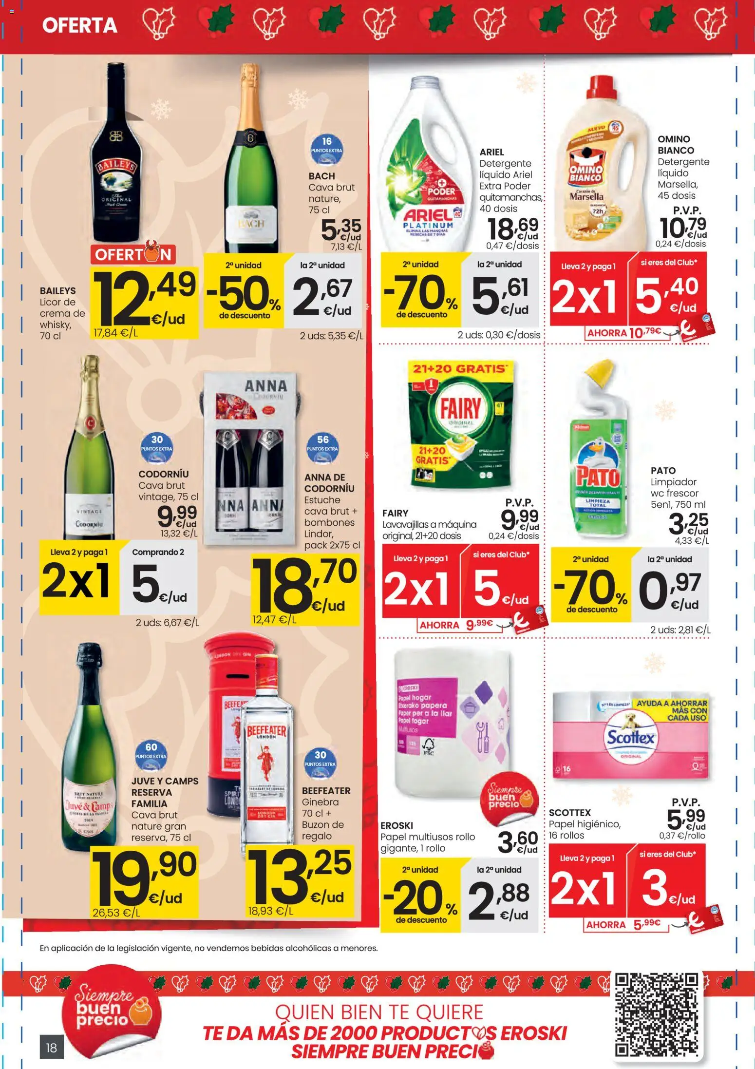 Eroski -  City Busot │ válido desde el 27.11.2025 | Página: 18 | Productos: Licor, Quitamanchas, Crema, Té