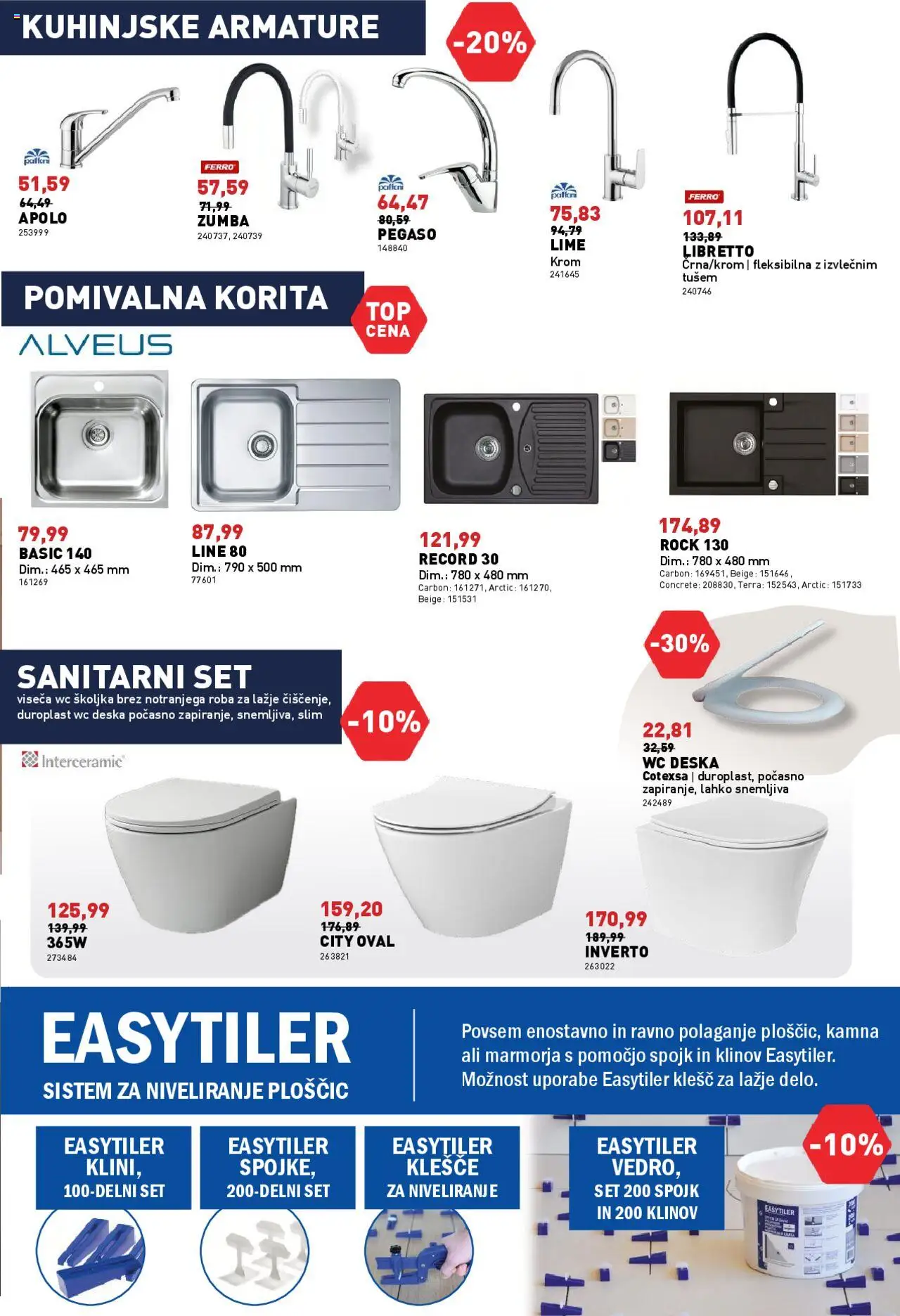 Novi Inpos katalog ponudbe – veljaven od 09.10.2025 | Stran: 21 | Izdelki: WC školjka, WC deska, Vedro