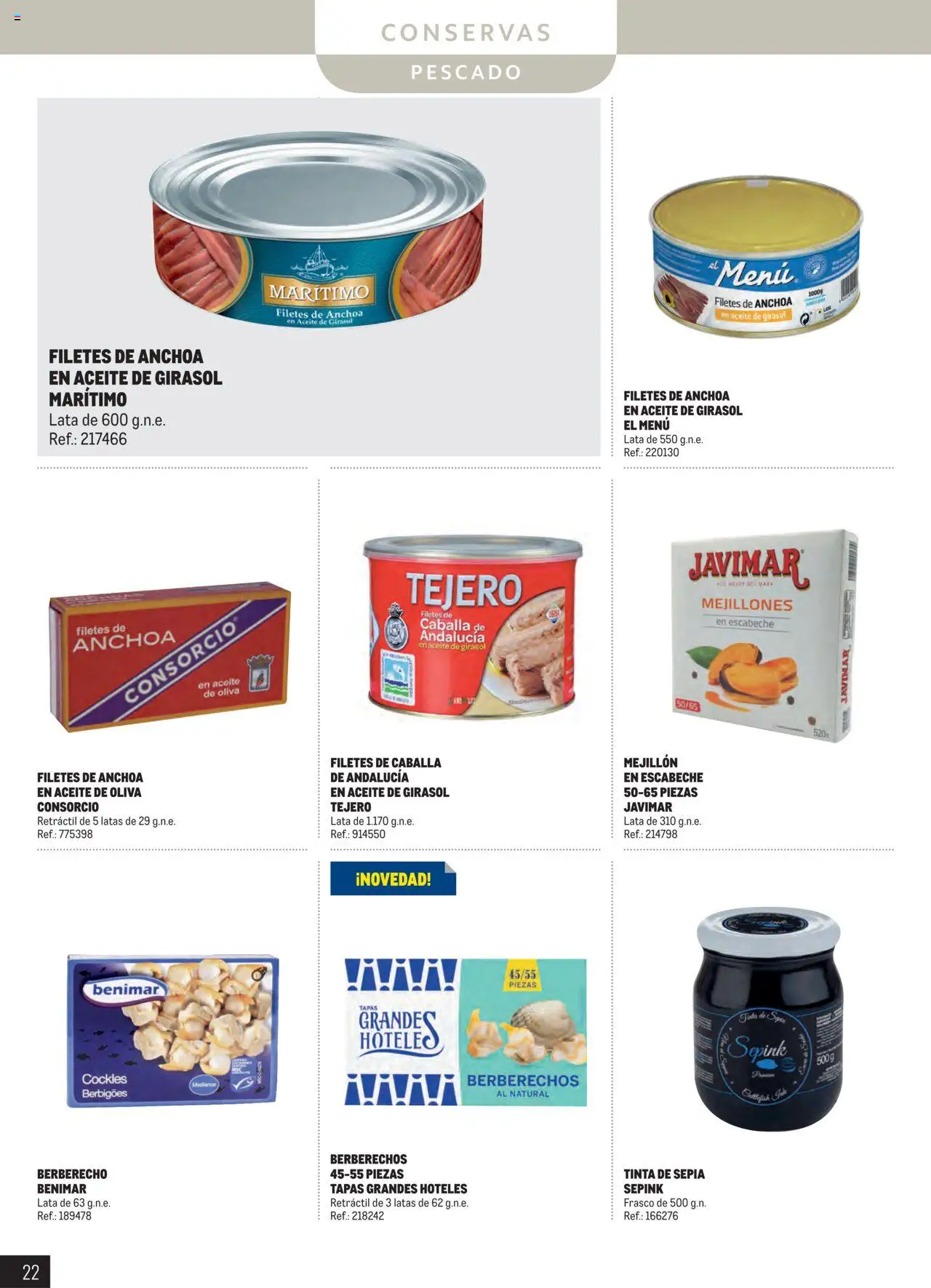 Makro - Despensa Canarias │ válido desde el 04.03.2025 | Página: 22 | Productos: Pescado, Aceite de oliva, Aceite de girasol, Anchoa
