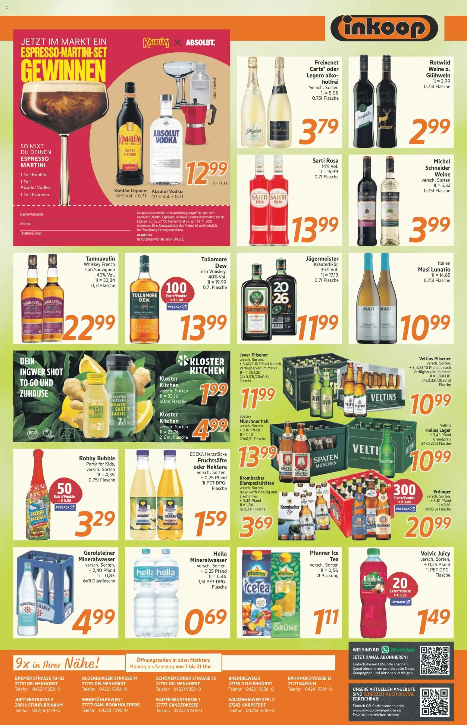 Inkoop Prospekt 	 – gültig ab 03.11.2025 | Seite: 7 | Produkte: Erdinger, Jägermeister, Telefon, Veltins