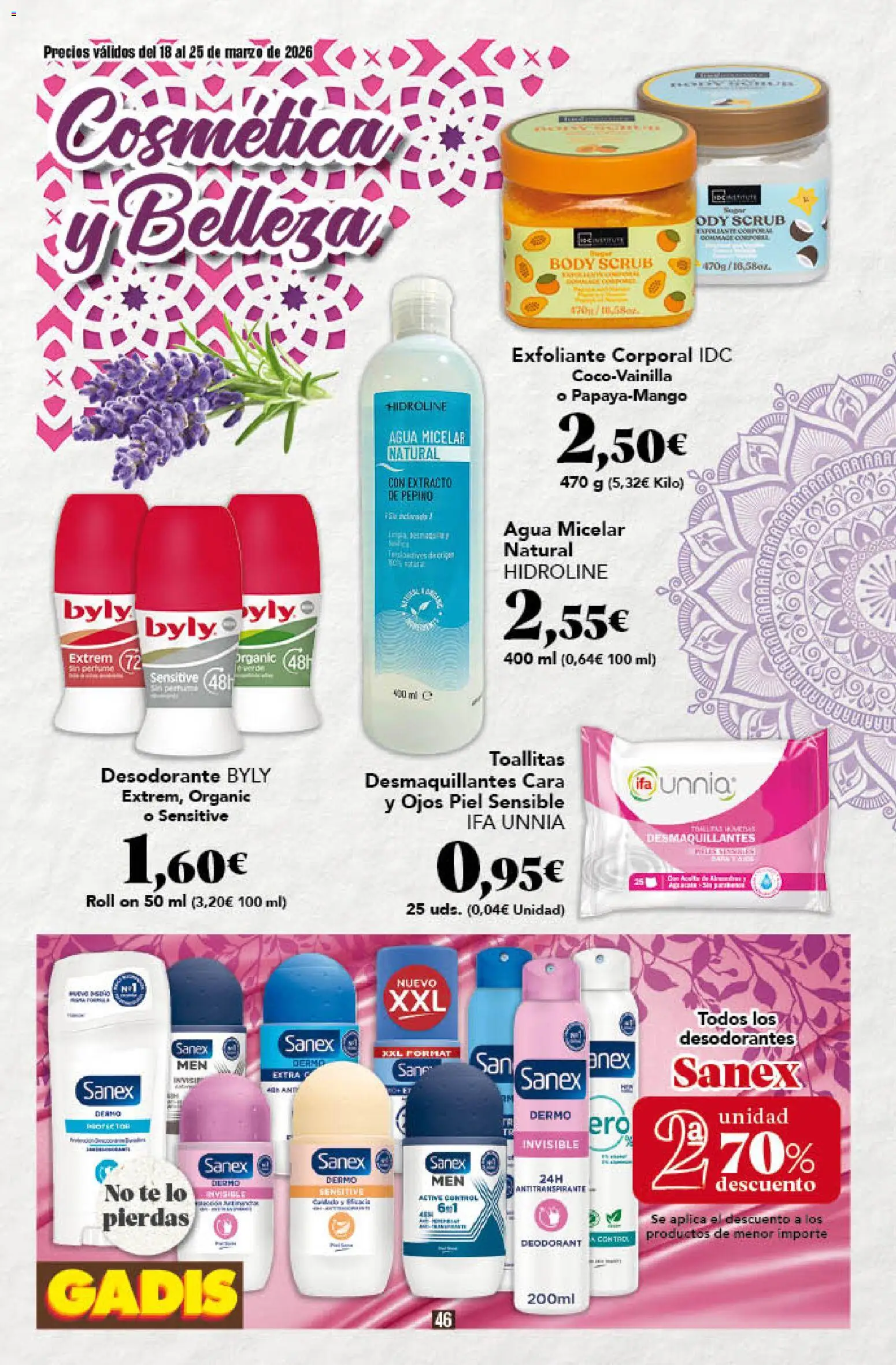 Gadis - folleto │ válido desde el 18.03.2026 | Página: 46 | Productos: Té, Γαύρος, Exfoliante corporal, Body