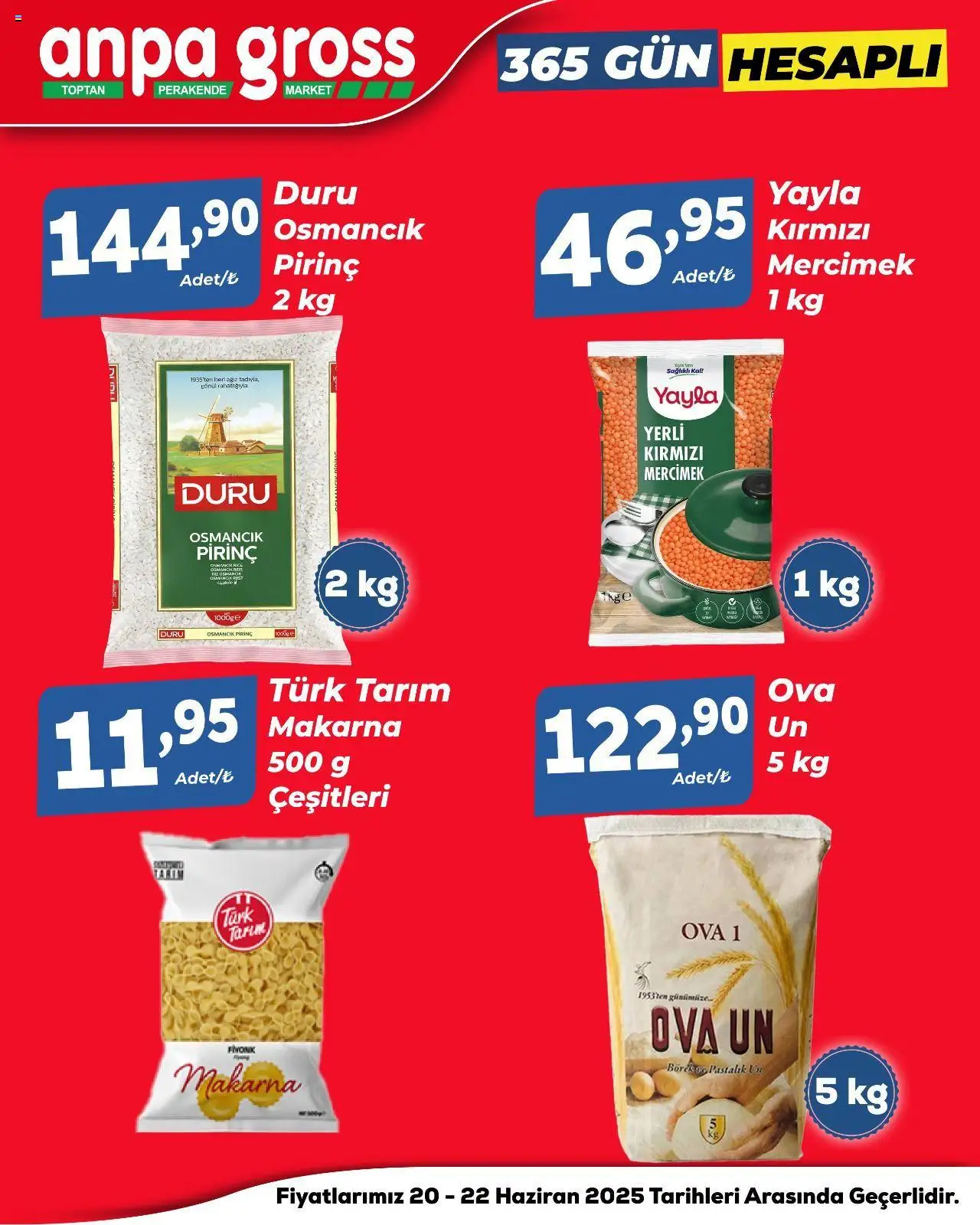 Anpa Gross Lezzet Dolu Sofralar  - 20.06.2025 tarihinden itibaren geçerlidir | Sayfa: 6 | Ürünler: Ravioli, Pirinç, Makarna