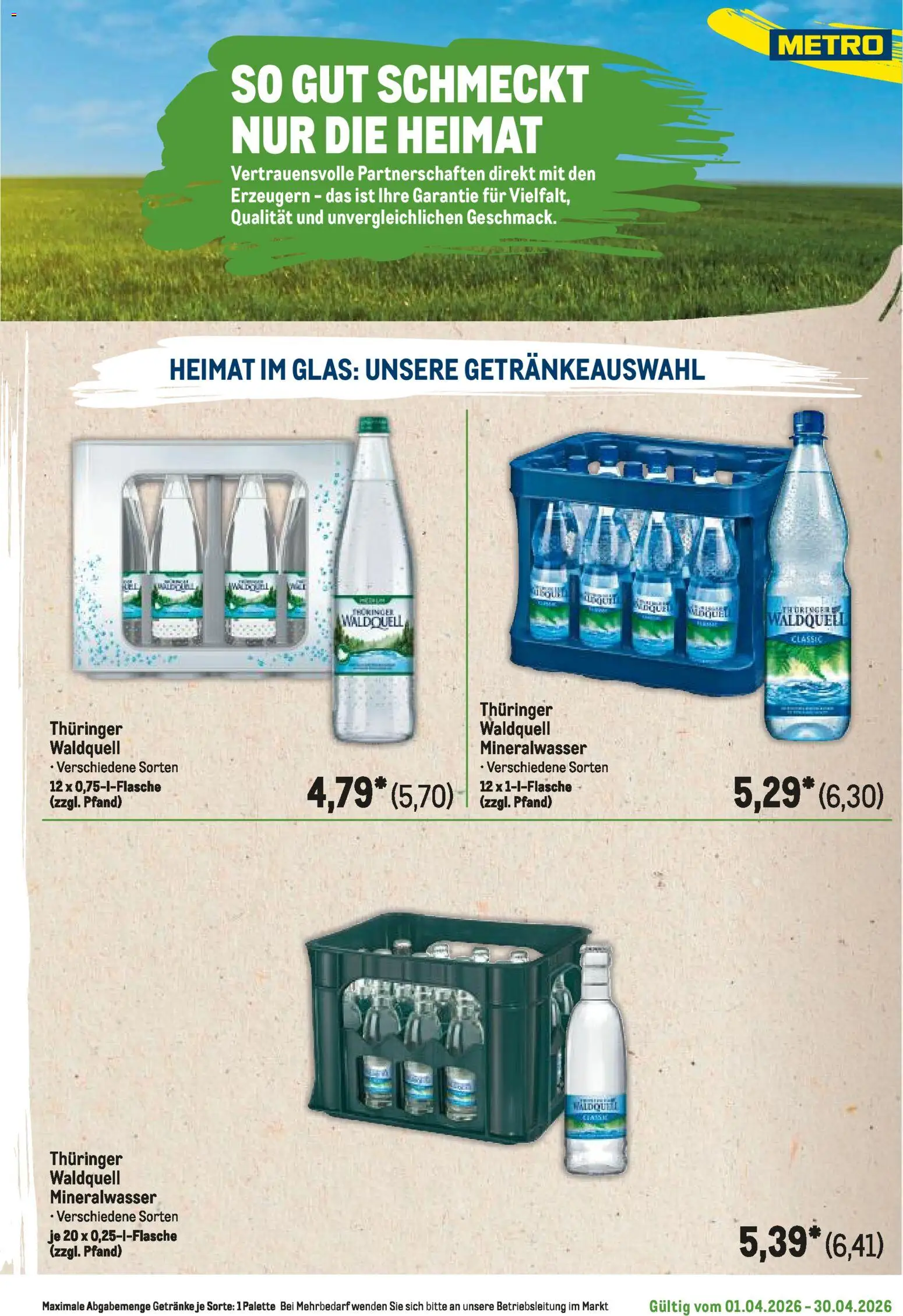 Metro Regionaler Flyer – gültig ab 01.04.2026 | Seite: 103 | Produkte: Mineralwasser