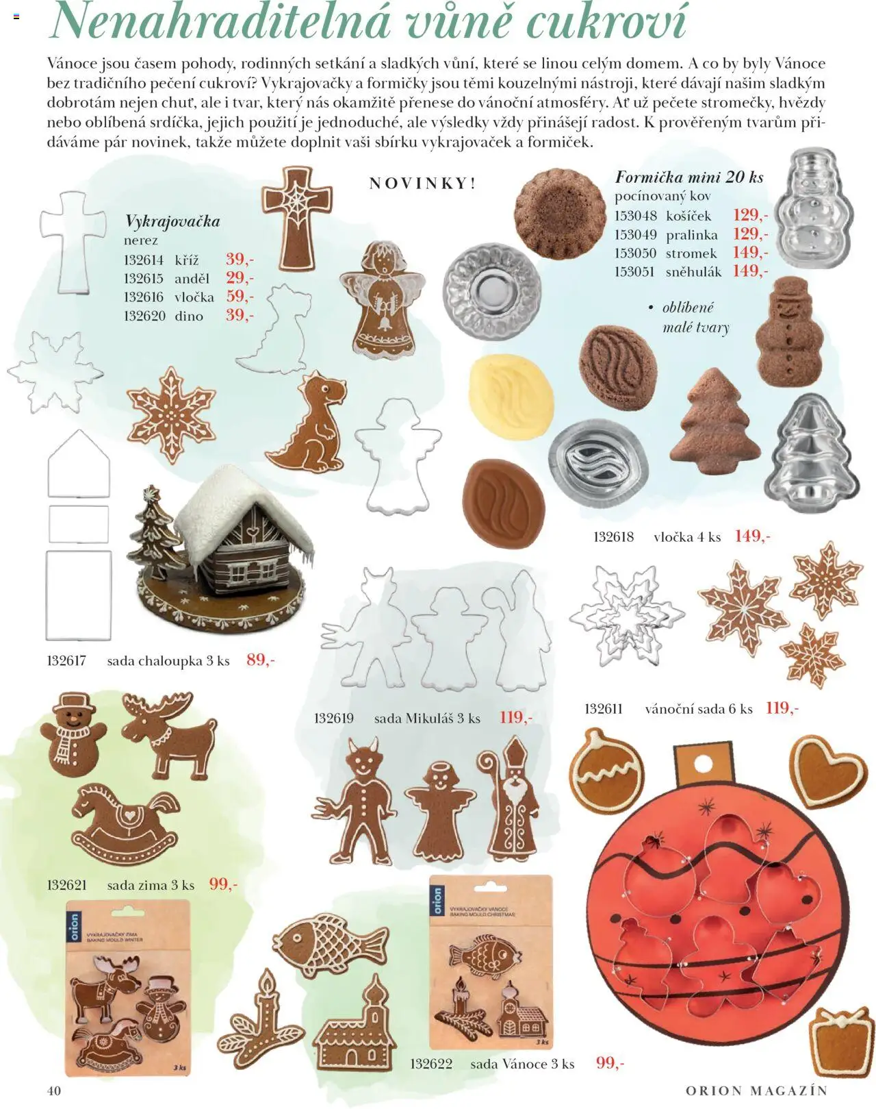 Orion katalog - Podzim/zima od 23.09.2025 | Strana: 40 | Produkty: Košíček, Formička, Cukroví
