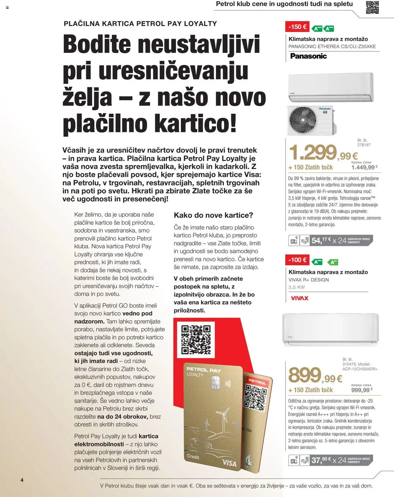 Novi Petrol katalog ponudbe – veljaven od 01.09.2025 | Stran: 4 | Izdelki: Klimatska naprava