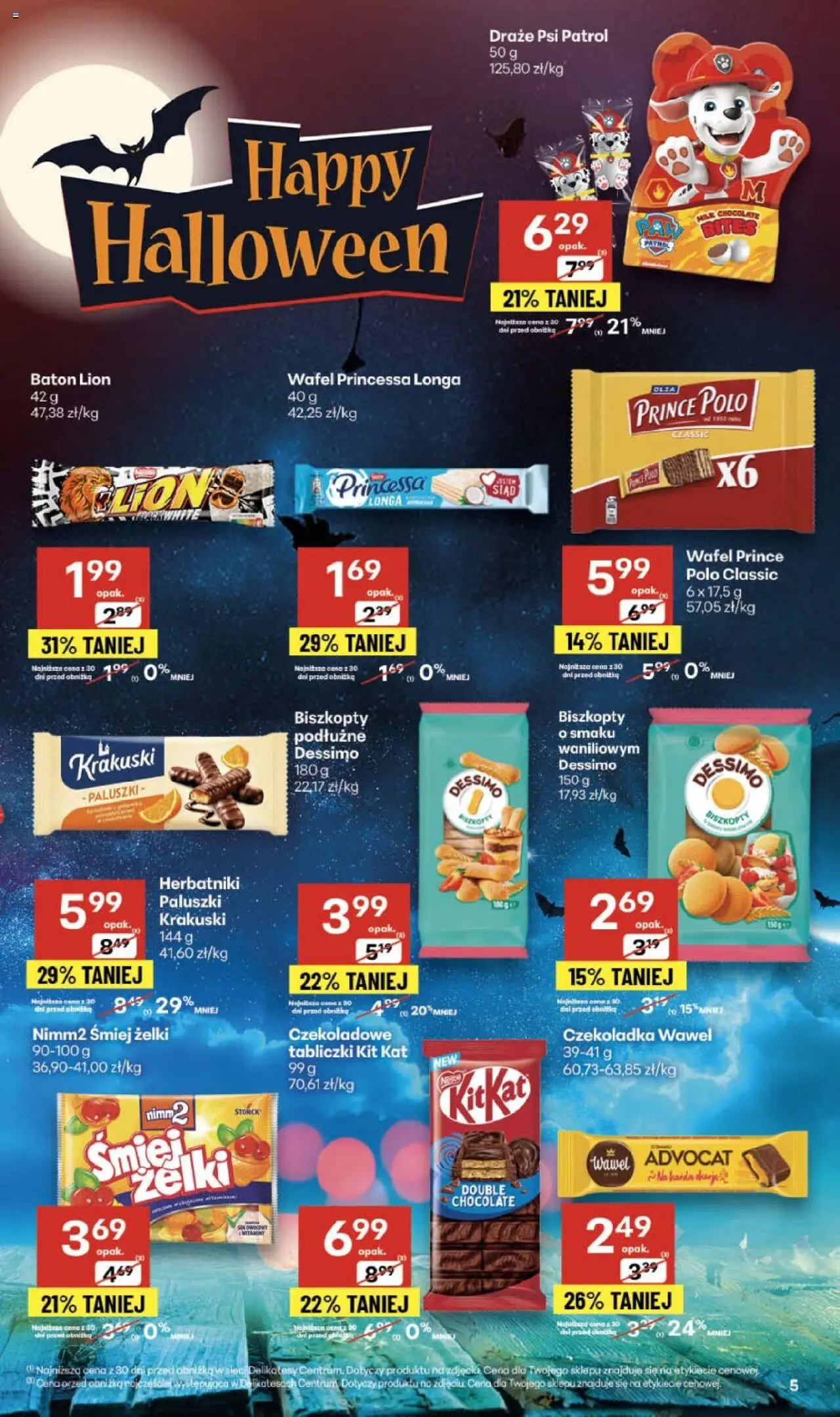 Delikatesy Centrum Gazetka - Sklepy Własne od 23.10.2025 | Strona: 5 | Produkty: Biszkopty podłużne, Delikatesy, Herbatniki, Żelki