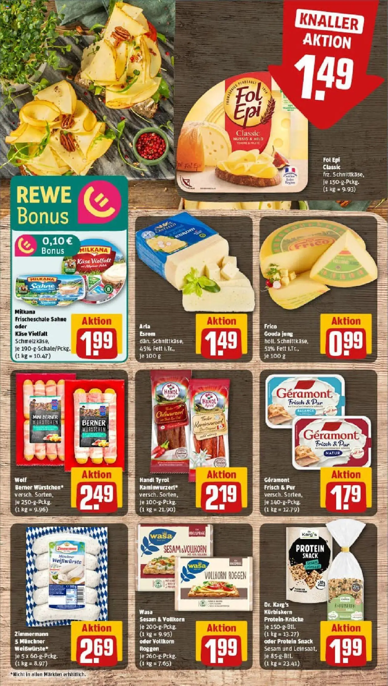Rewe prospekt Tübingen / Lustnau	 - gültig ab dem 22.06.2025 | Seite: 7 | Produkte: Geramont, Käse, Milkana, Sahne