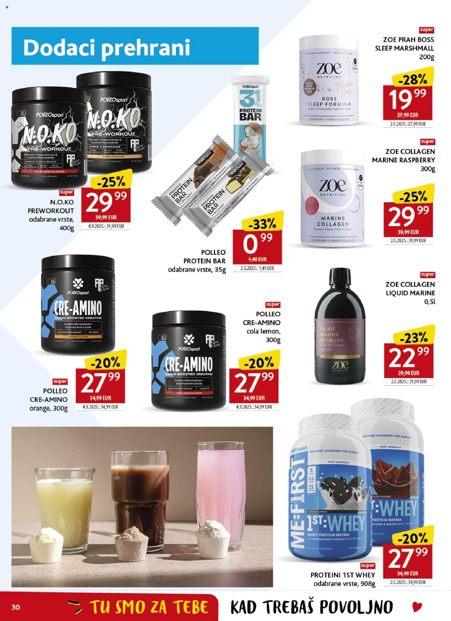 Konzum HR akciós ujság - amely érvényes a következő dátumtól: 14.01.2026 | Oldal: 30 | Termékek: Protein bar, Protein, Cola