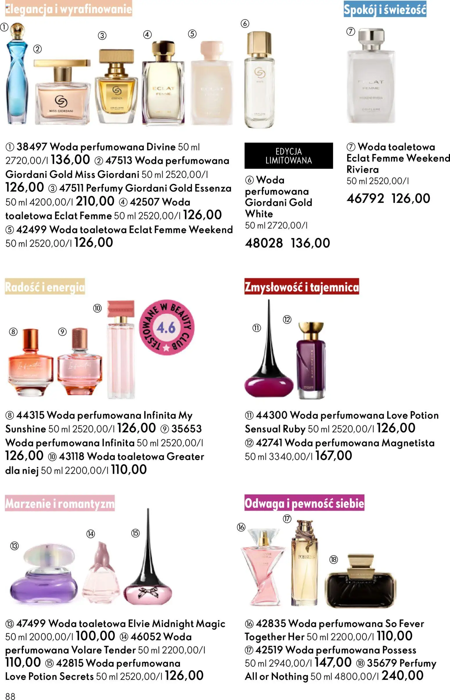 Oriflame Katalog 3 2026 od 11.02.2026 | Strona: 88 | Produkty: Perfumy, Woda toaletowa, Woda