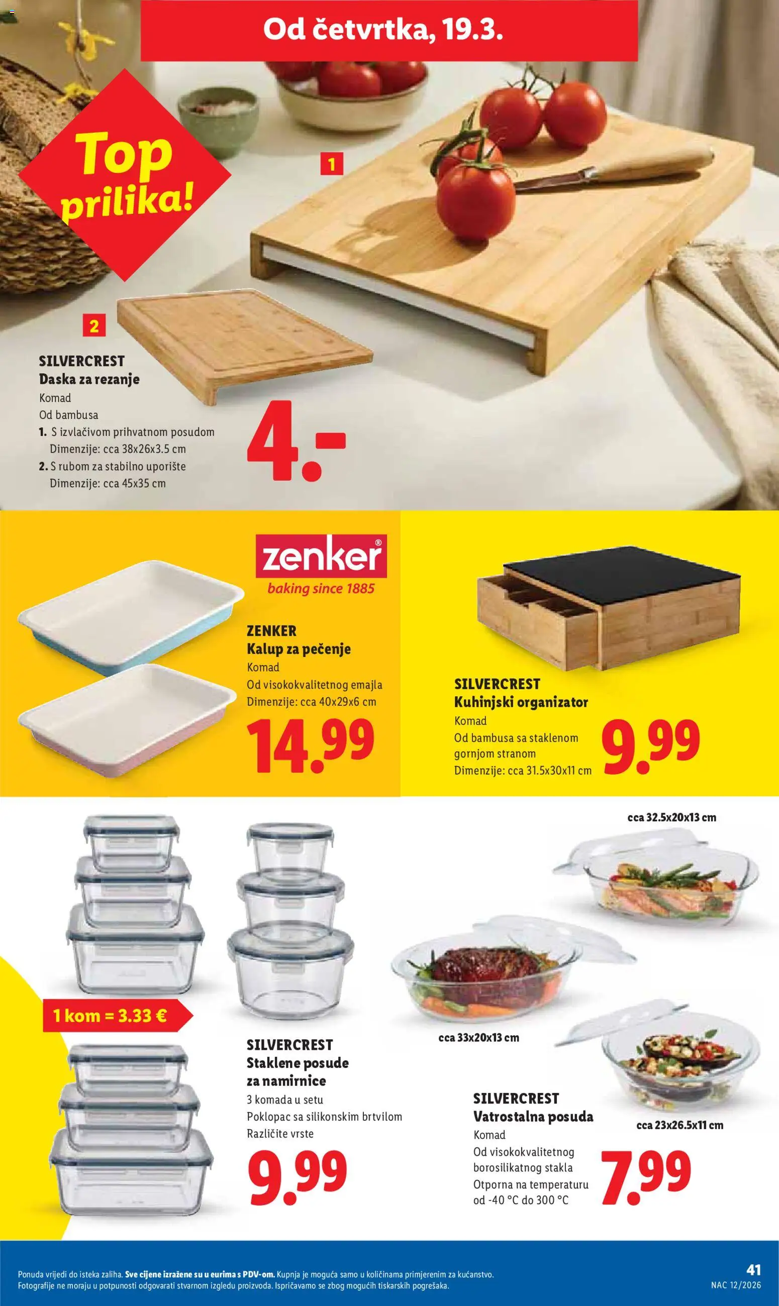 Lidl katalog | vrijedi od 16.03.2026 | Stranica: 41 | Proizvodi: Pan, Daska za rezanje