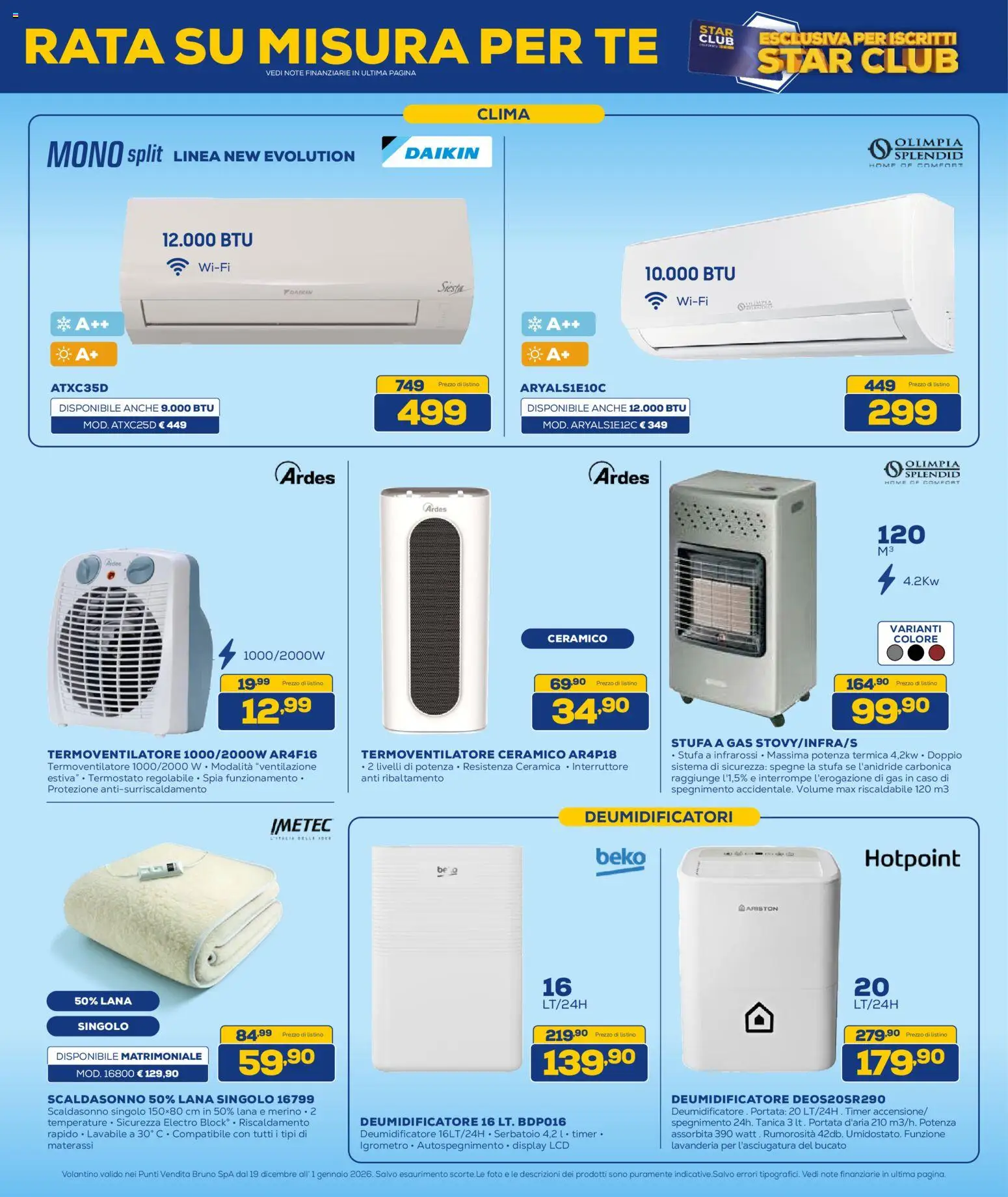 Volantino Euronics del 19.12.2025 | Pagina: 19 | Prodotti: Deumidificatore, Tè, Tanica, Stufa a gas