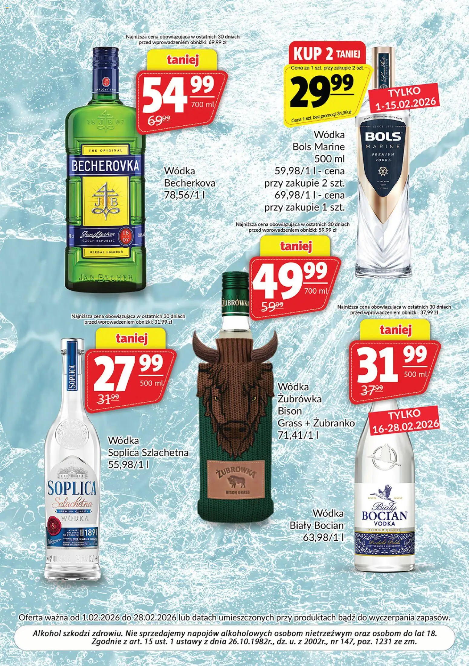Prim Market Gazetka - Oferta alkoholowa od 01.02.2026 | Strona: 4 | Produkty: Becherovka, Vodka, Alkohol, Wódka