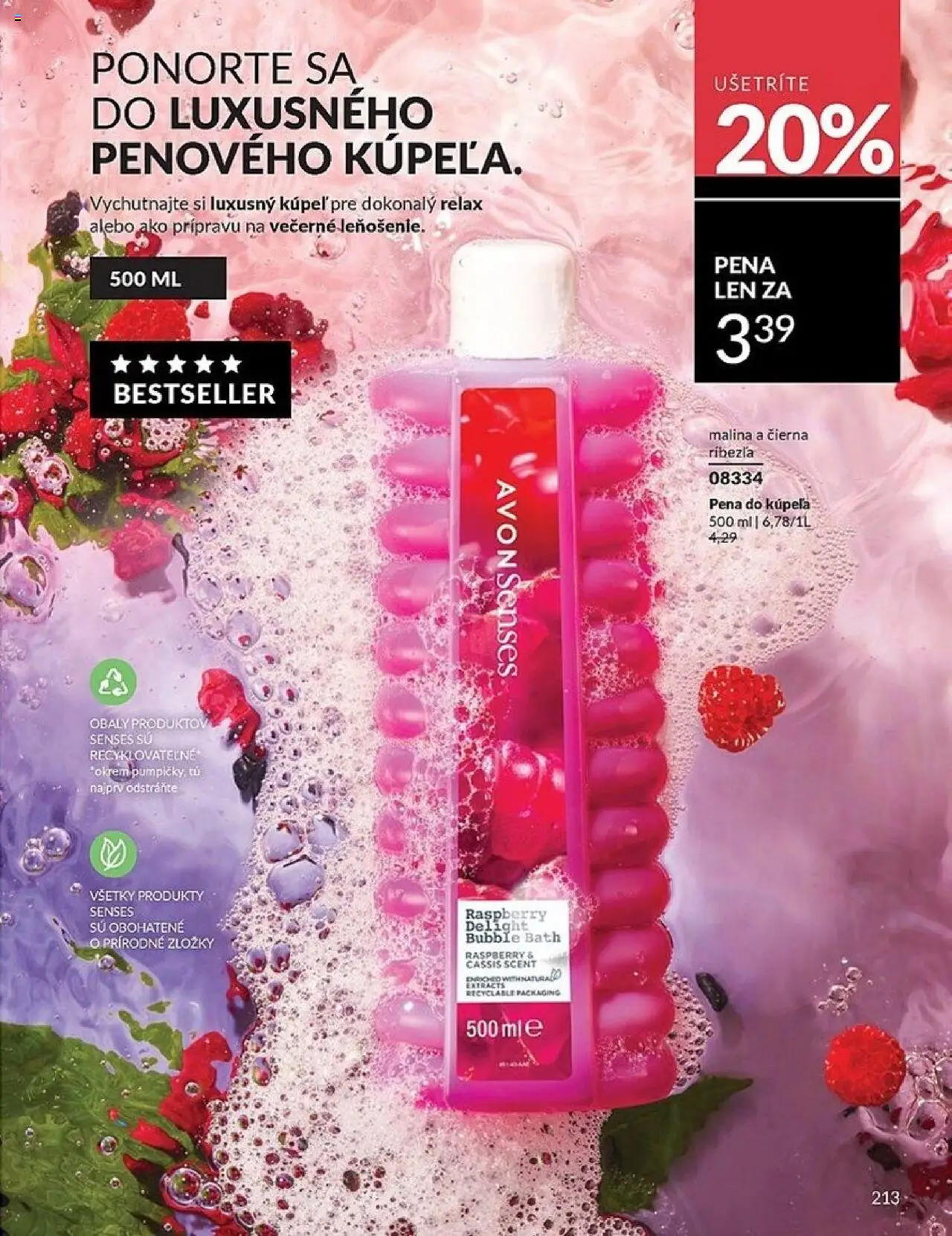 Nové Avon akcie – leták je platný od 01.10.2025 | Strana: 213 | Produkty: Pena do kúpeľa