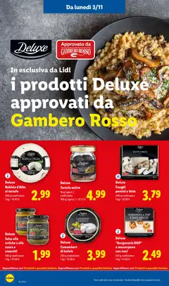 Anteprima del volantino Deluxe Salsa alle ortiche o alla zucca e amaretti, 180 g confezione valido a partire dal 03.11.2025 | Pagina: 6 | Prodotti: Salsa, Noci, Mascarpone, Robiola