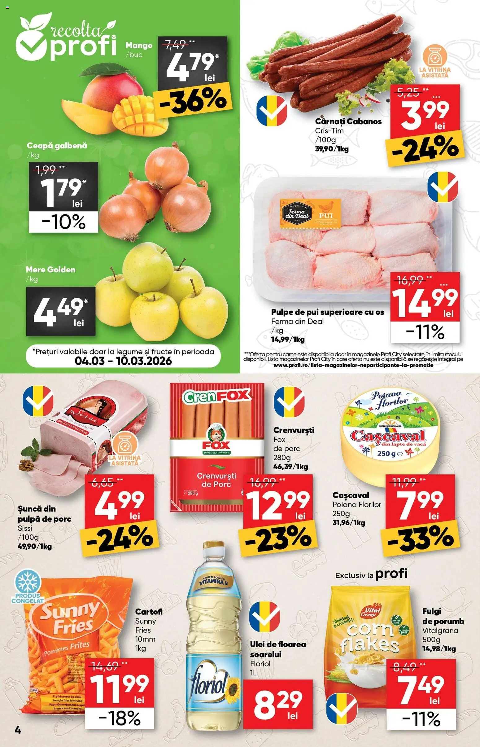 Noul catalog Profi – valabil de la 04.03.2026 | Pagină: 4 | Produse: Ulei, Mere, Cartofi, Ceapă