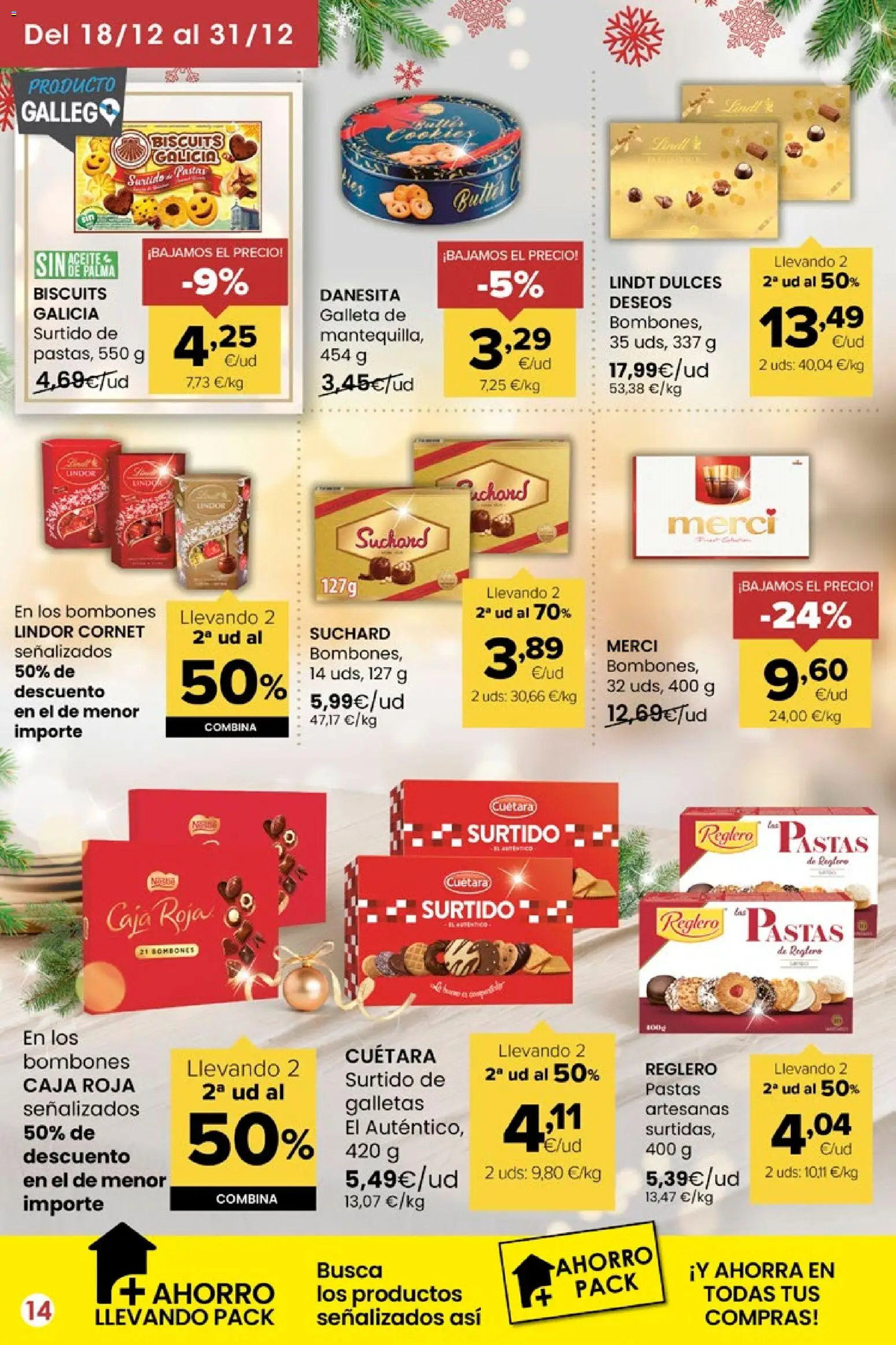 Eroski - Miramos por ti │ válido desde el 18.12.2025 | Página: 14 | Productos: Κεραία, Galletas, Caja