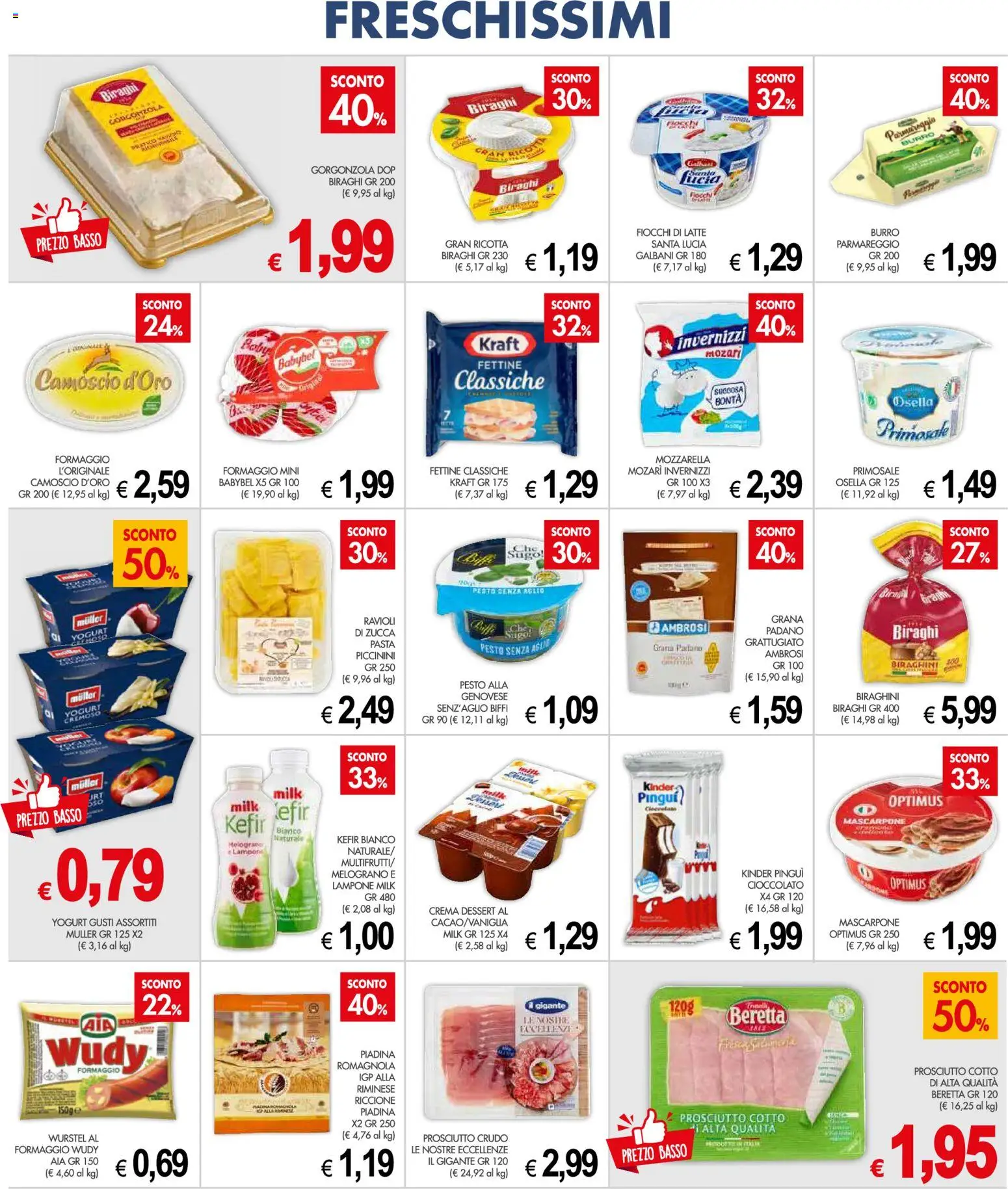 Volantino Presto Fresco del 13.04.2026 | Pagina: 5 | Prodotti: Fiocchi di latte, Pesto, Grana Padano, Ravioli