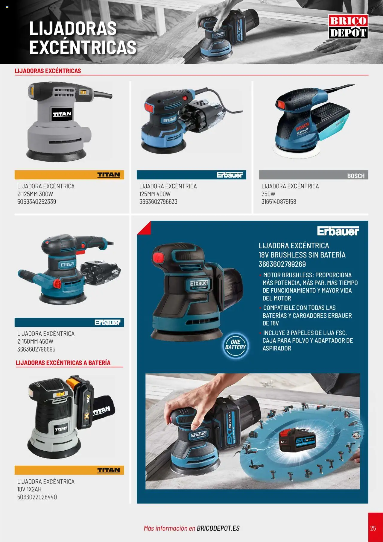 Brico Depôt folleto │ válido desde el 01.04.2025 | Página: 25 | Productos: Polvo, Adaptador, Caja, Batería