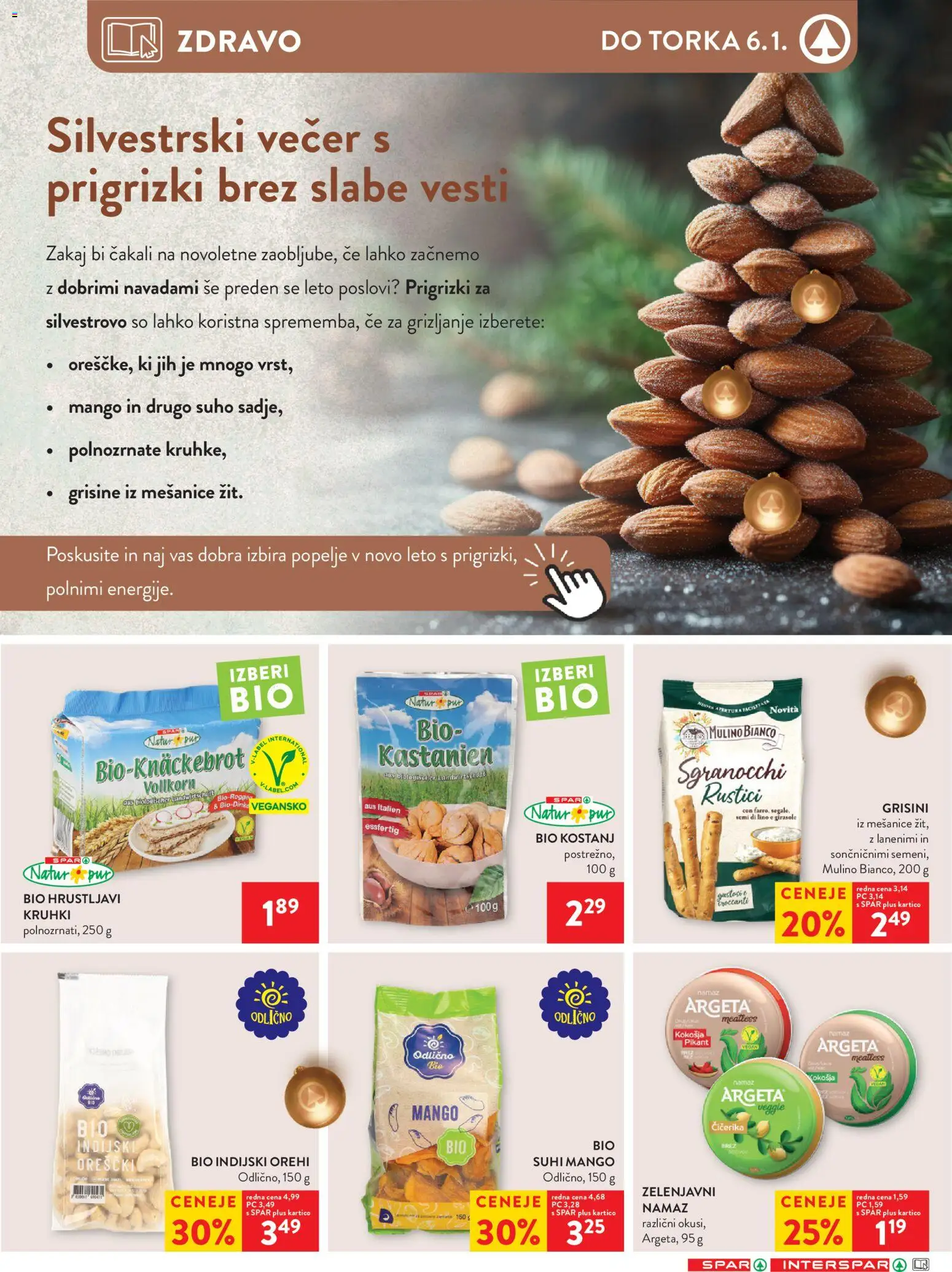 Novi Spar katalog ponudbe – veljaven od 27.12.2025 | Stran: 10 | Izdelki: Grisini, Namaz, Prigrizki, Mango