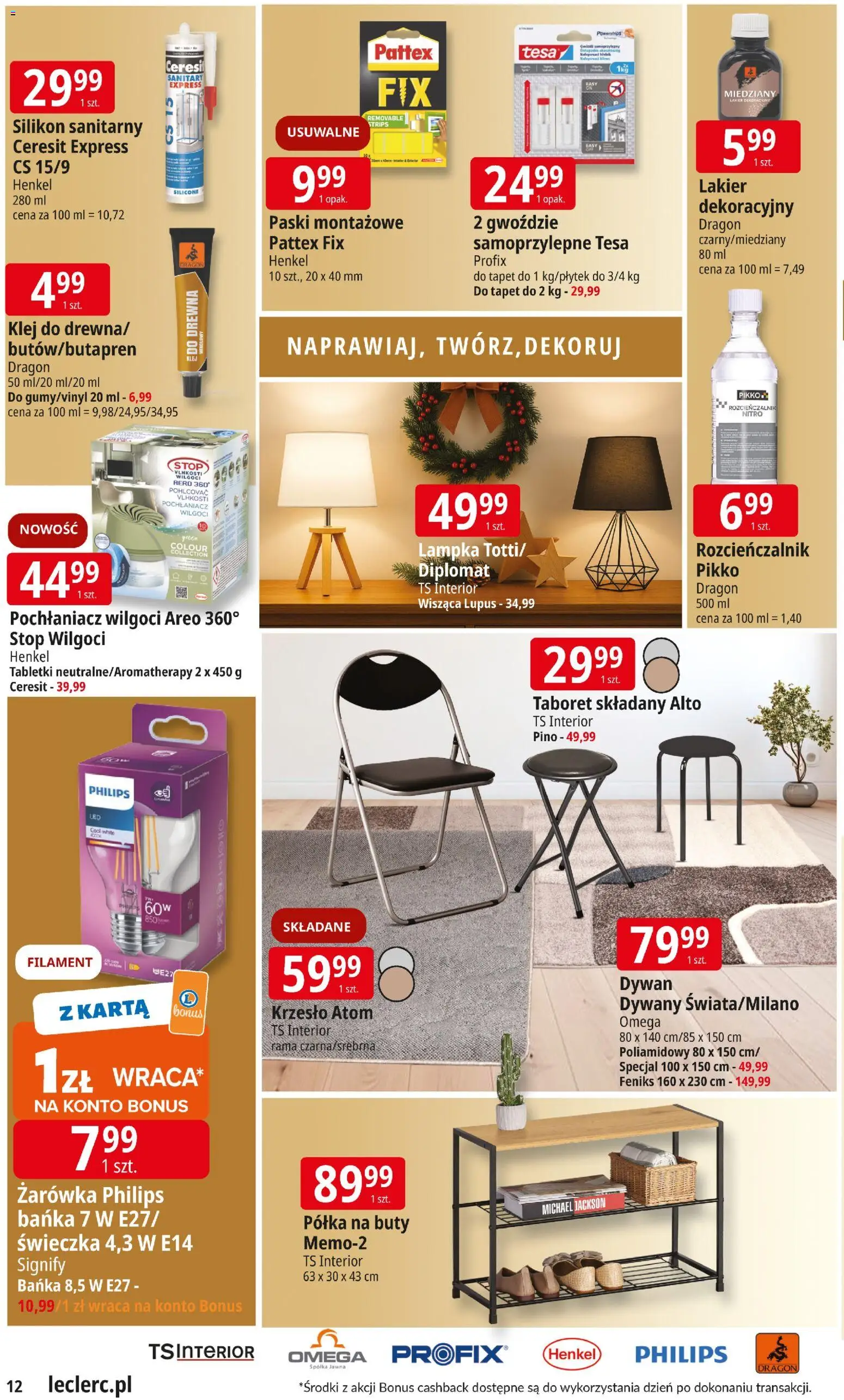 E.Leclerc Gazetka - Tychy od 12.11.2025 | Strona: 12 | Produkty: Karta, Buty, Półka, Dywan