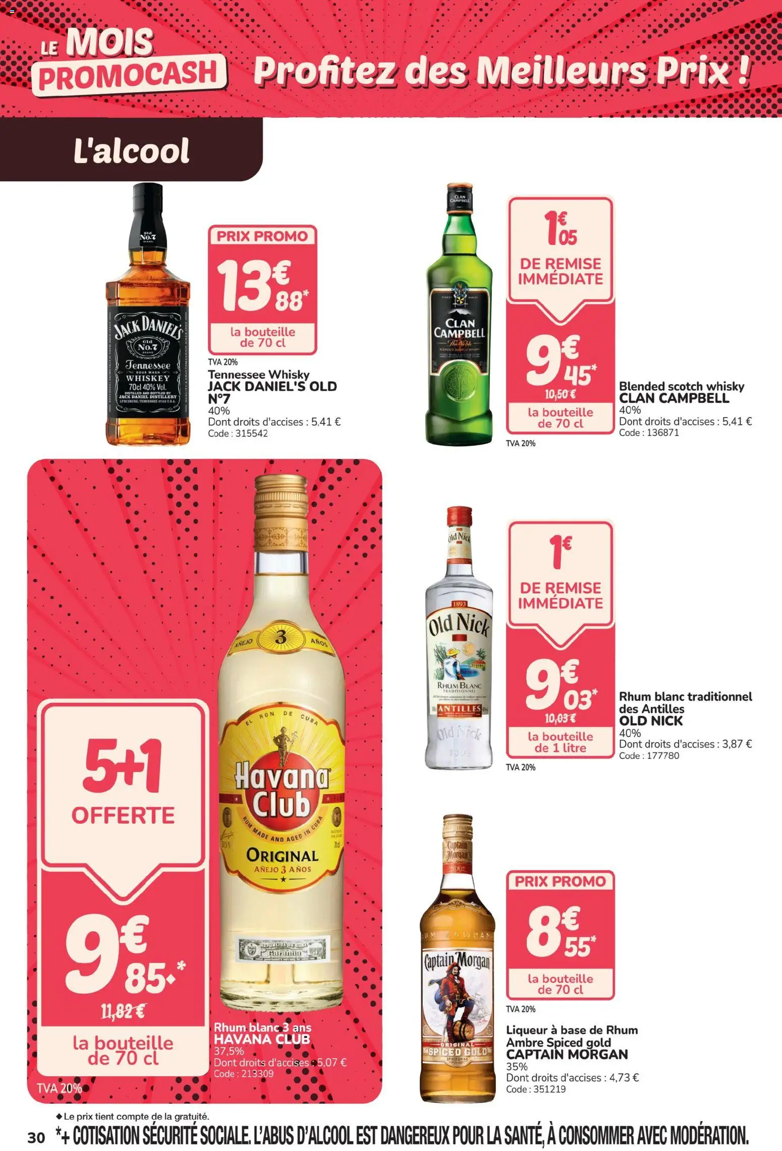 {H1} | Page: 30 | Produits: Whisky, Base, Liqueur, Captain Morgan