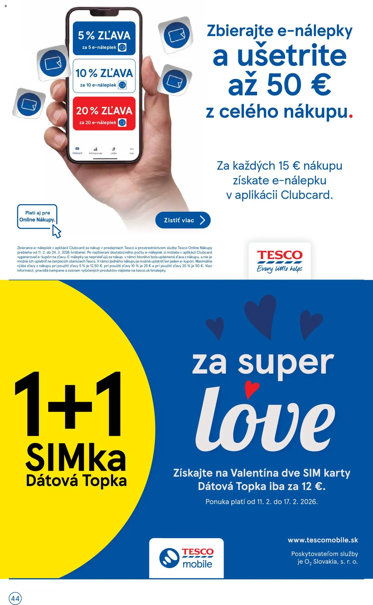 Nové Tesco akcie – leták je platný od 11.02.2026 | Strana: 44