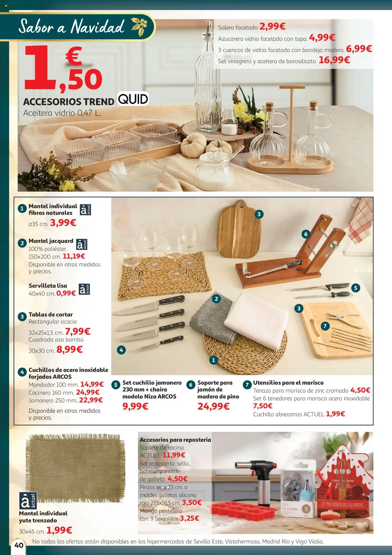 Alcampo - HG catalan │ válido desde el 11.12.2025 | Página: 40 | Productos: Mantel, Jamón, Galletas, Bandeja