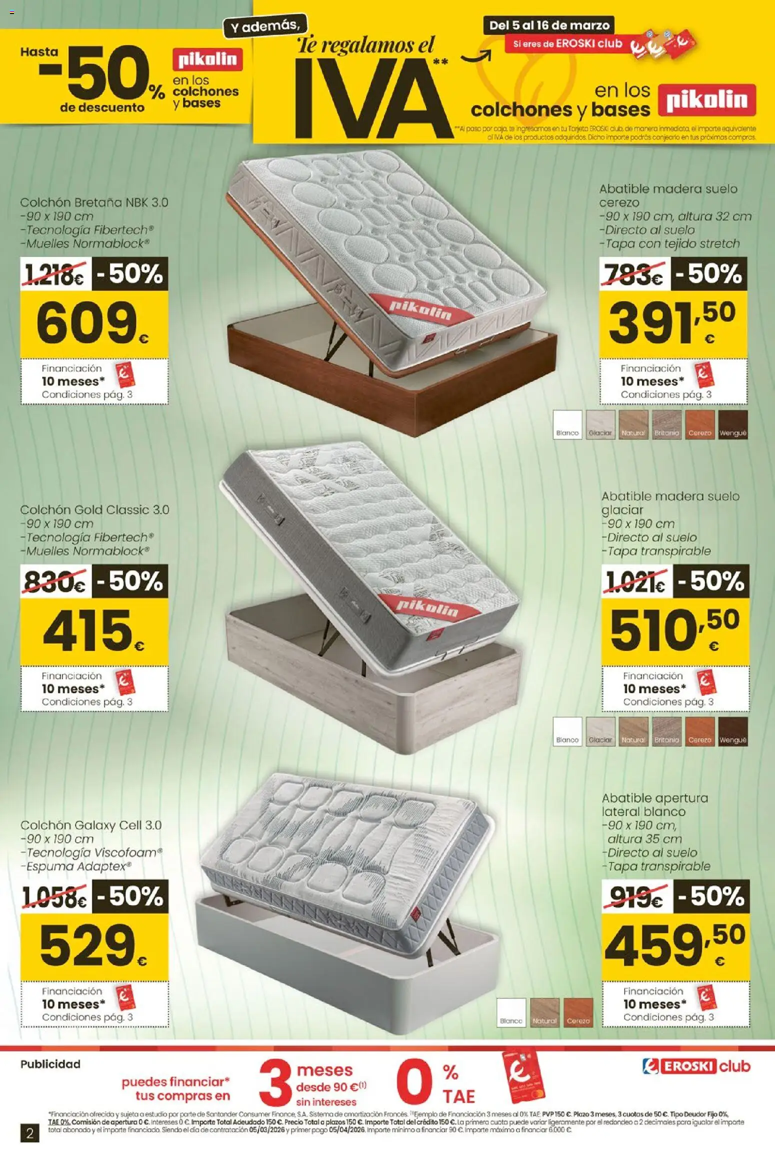 Eroski - Oh Qué agusto │ válido desde el 05.03.2026 | Página: 2 | Productos: Té, Colchon
