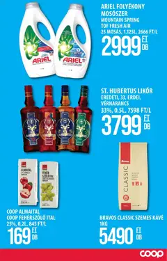 COOP Szolnok Akciós újság Csanádapáca - amely érvényes a következő dátumtól: 19.02.2026 | Oldal: 2 | Termékek: Ariel, Gyümölcs, Kávé, Likőr
