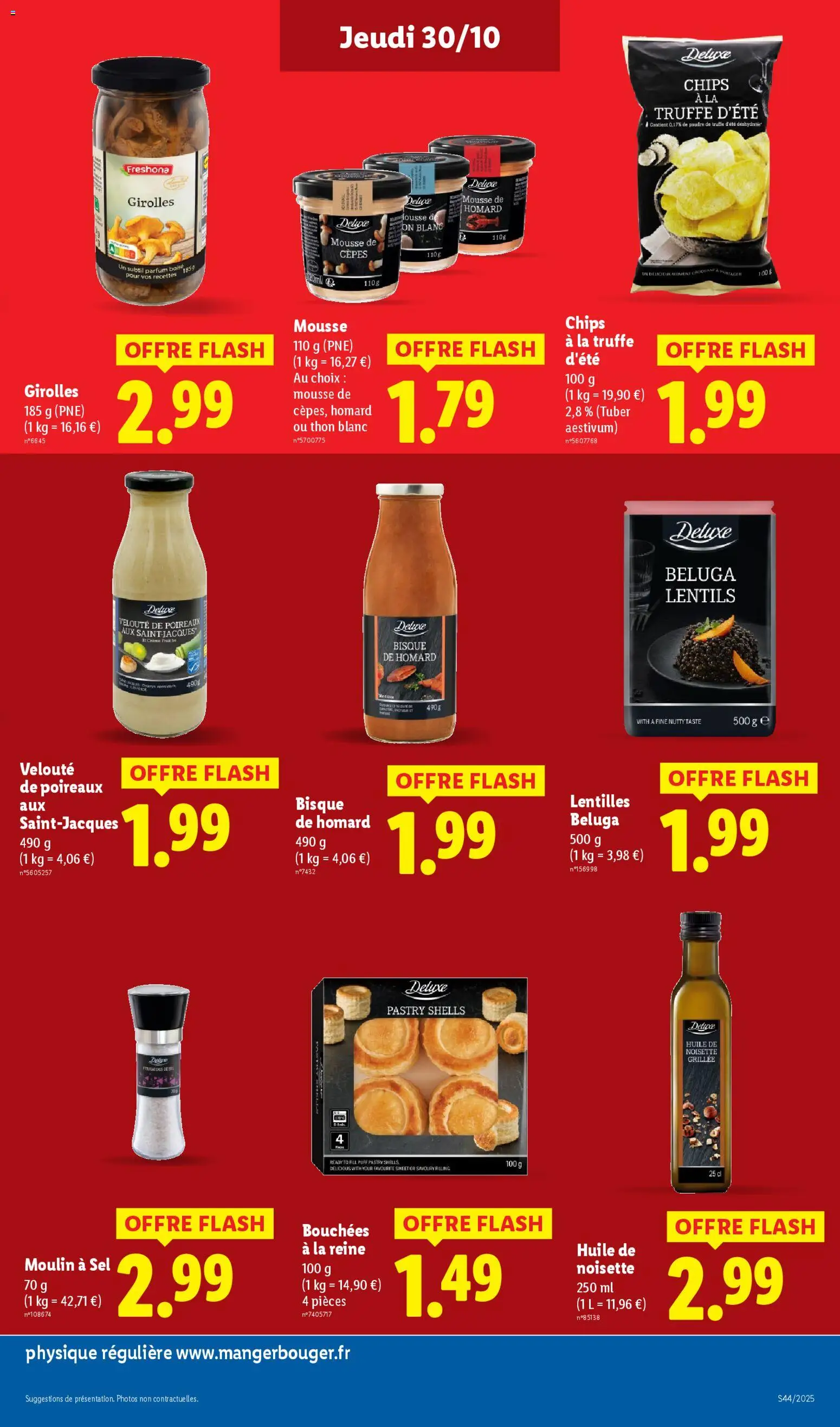 {H1} | Page: 23 | Produits: Poudre, Thon, Homard, Chips
