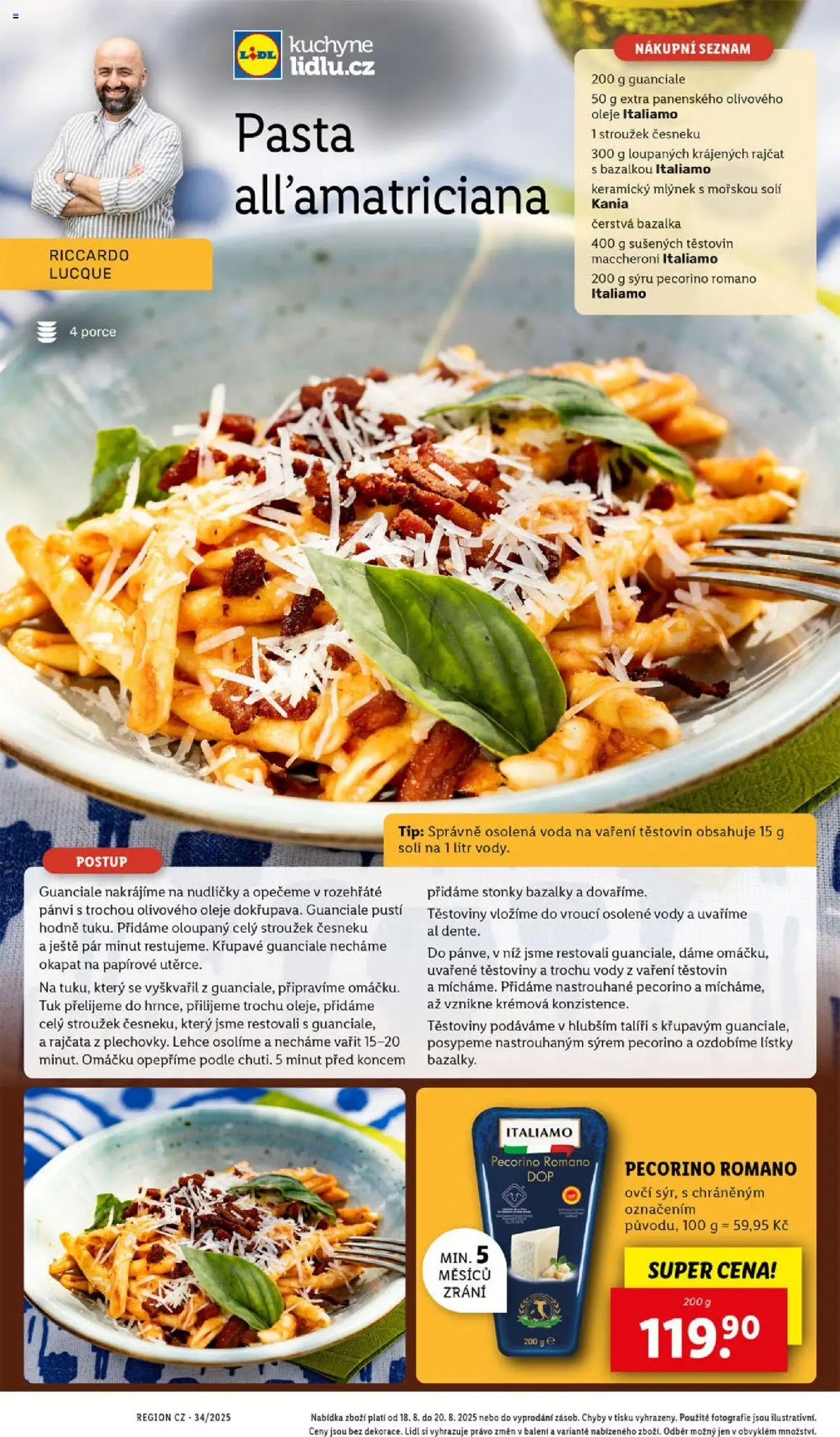 Lidl leták od 18.08.2025 | Strana: 51 | Produkty: Oleje, Rajčata, Pecorino, Kuchyně