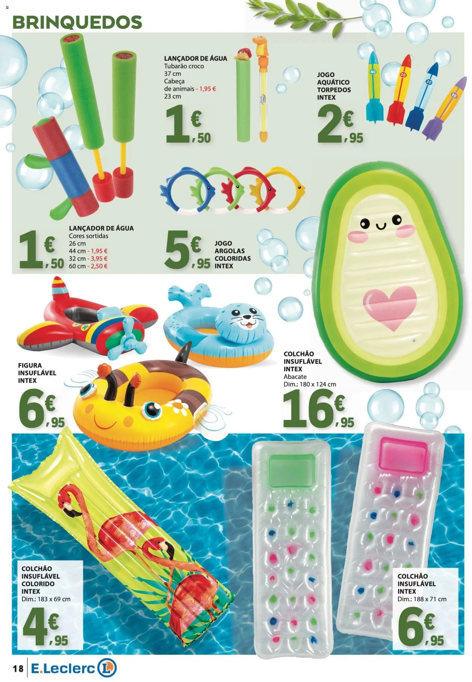 E.Leclerc Especial Ar Livre │ válido de 28.04.2026 | Página: 18 | Produtos: Agua, Colchão, Abacate, Colchão insuflável