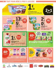 E.Leclerc - Prévisualisation de GOURDE DE FRUITS BIO, 120 g. Le kg: 13.25 €. Par 3 (360 g): 3,18 € au lieu de 4,77 €. Le kg 8,83 €. Différentes variétés valide à partir de 28.10.2025 | Page: 10