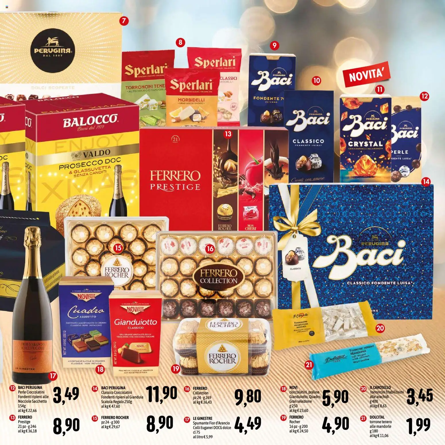 Volantino Emisfero del 11.12.2025 | Pagina: 19 | Prodotti: Prosecco, Mandorle, Spumante, Cioccolatini