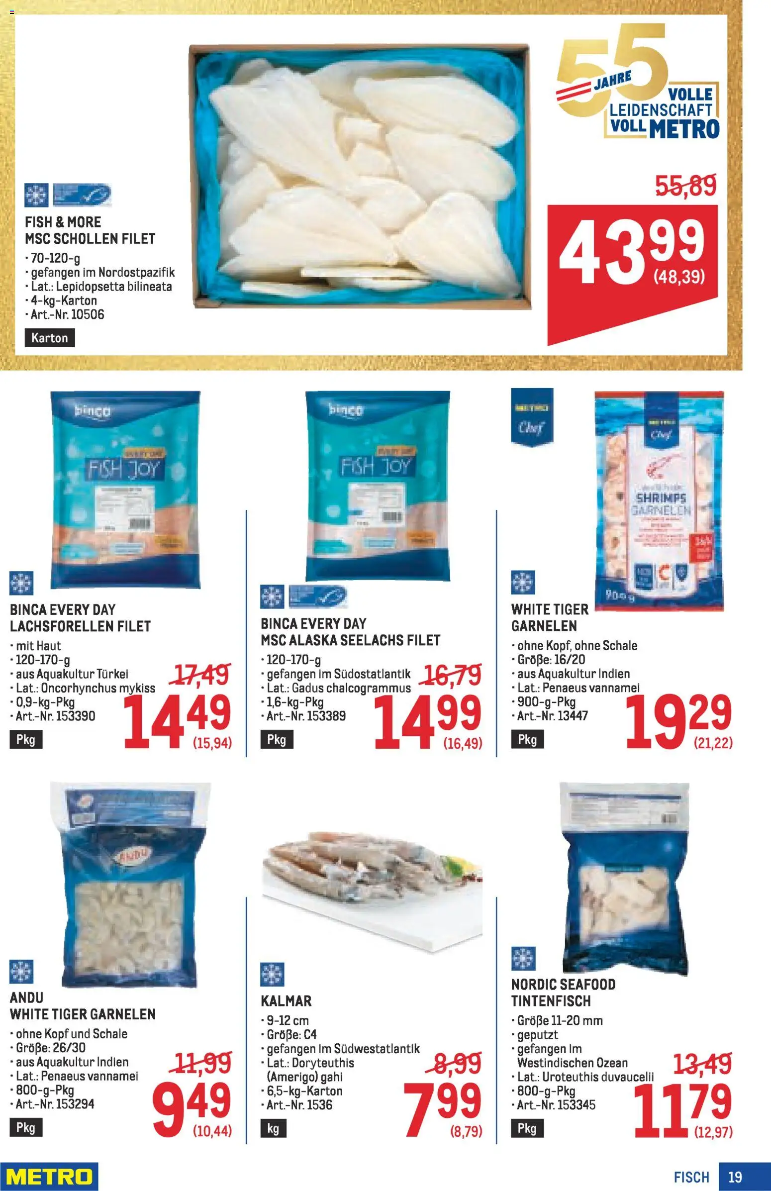 Metro angebote Profi gültig ab 19.02.2026 | Seite: 19 | Produkte: Fisch