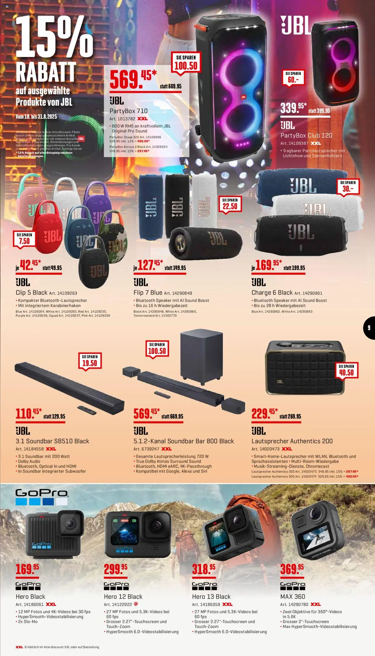 Interdiscount Aktionen ab 18.08.2025 | Seite: 9 | Produkte: Audio, Soundbar, Lautsprecher