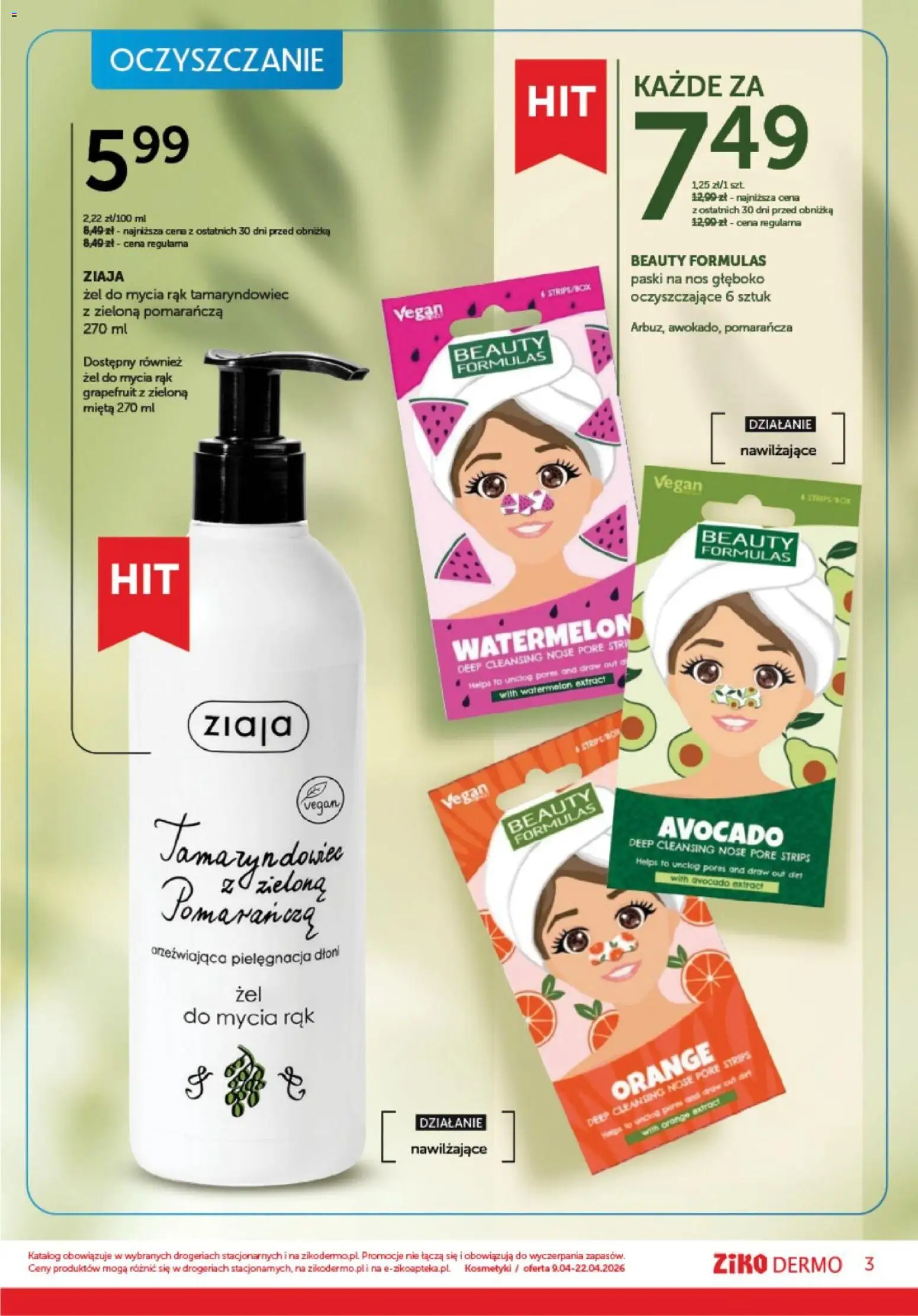 Ziko gazetka od 09.04.2026 | Strona: 3 | Produkty: Kosmetyki, Por, Mięta