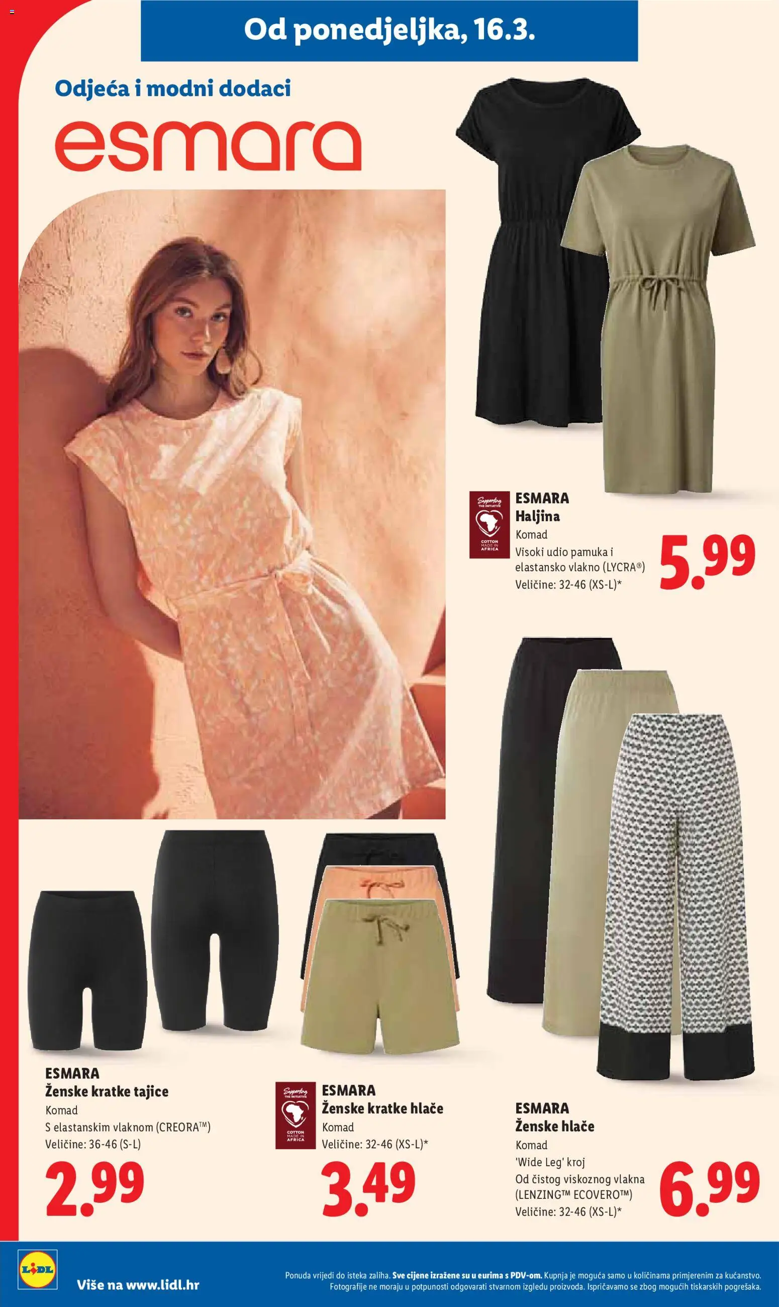 Lidl katalog | vrijedi od 16.03.2026 | Stranica: 24 | Proizvodi: Odjeća, Hlače, Kratke hlače, Haljina